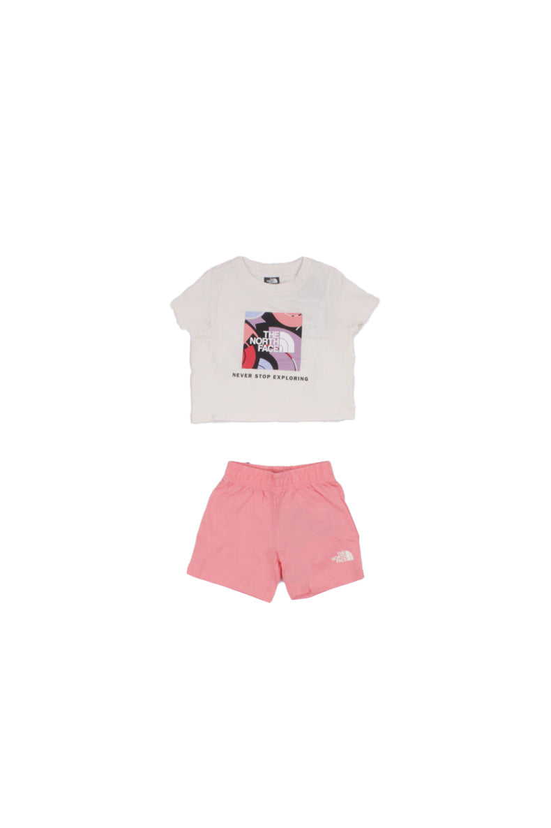 THE NORTH FACE Bambino Completo NF0A8G1H N9W1 Kid box nse play reg short set Bianco corallo