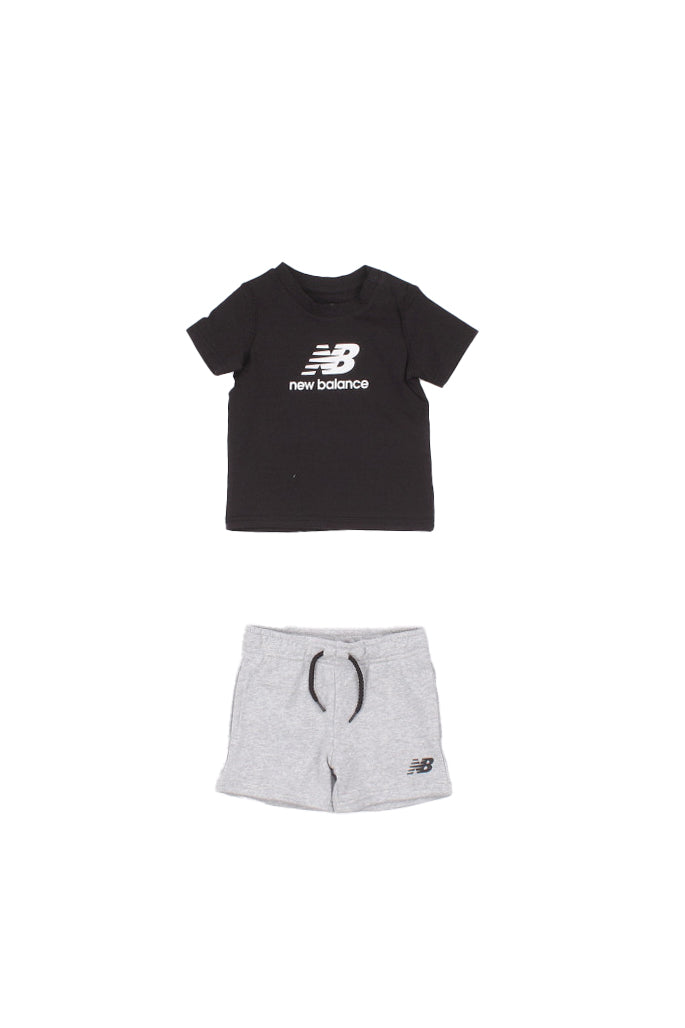 NEW BALANCE Unisex Junior Completo IS61I368I BK Stacked graphic jersey tee & f Caviar