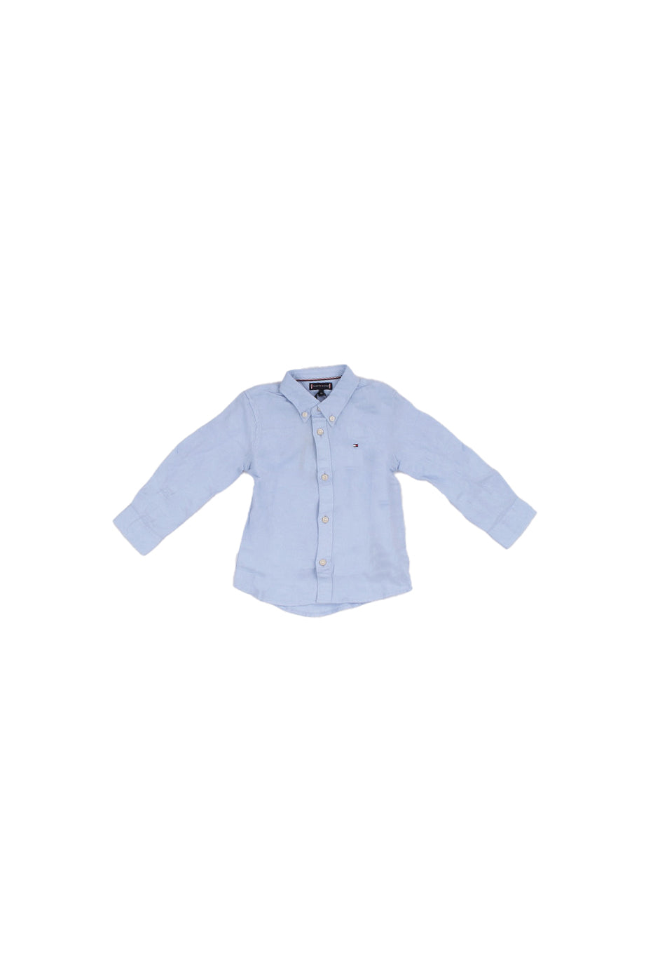 TOMMY HILFIGER Bambino Camicia KB0KB09550 C3Q# Linen blend relaxed shirt ls Blue