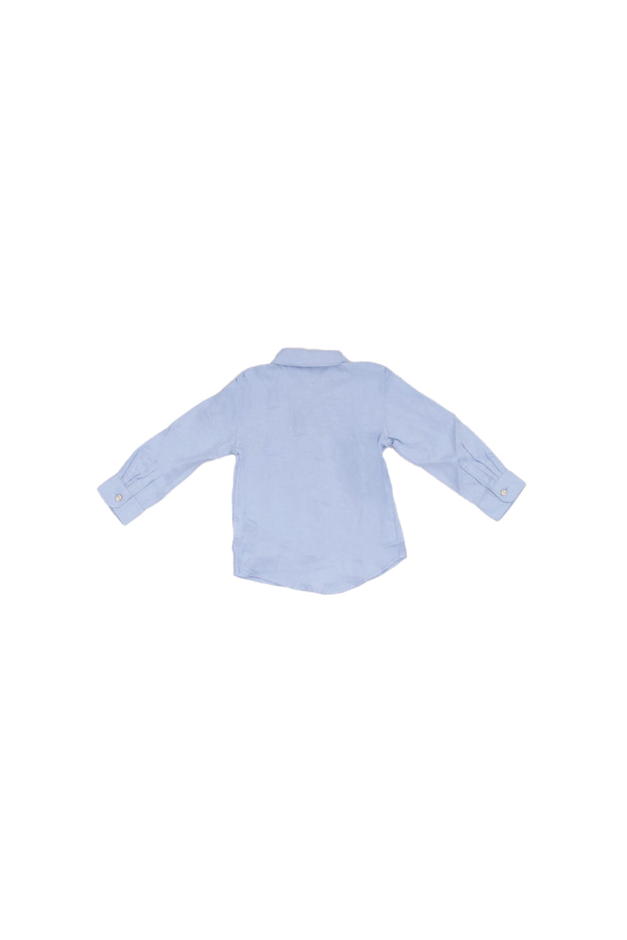 TOMMY HILFIGER Bambino Camicia KB0KB09550 C3Q Linen blend relaxed shirt ls Blue