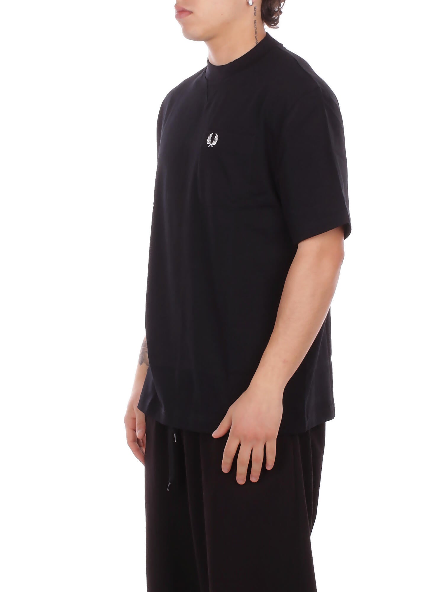FRED PERRY Uomo T-shirt M2408 102 Fp pocket detail t-shirt Black