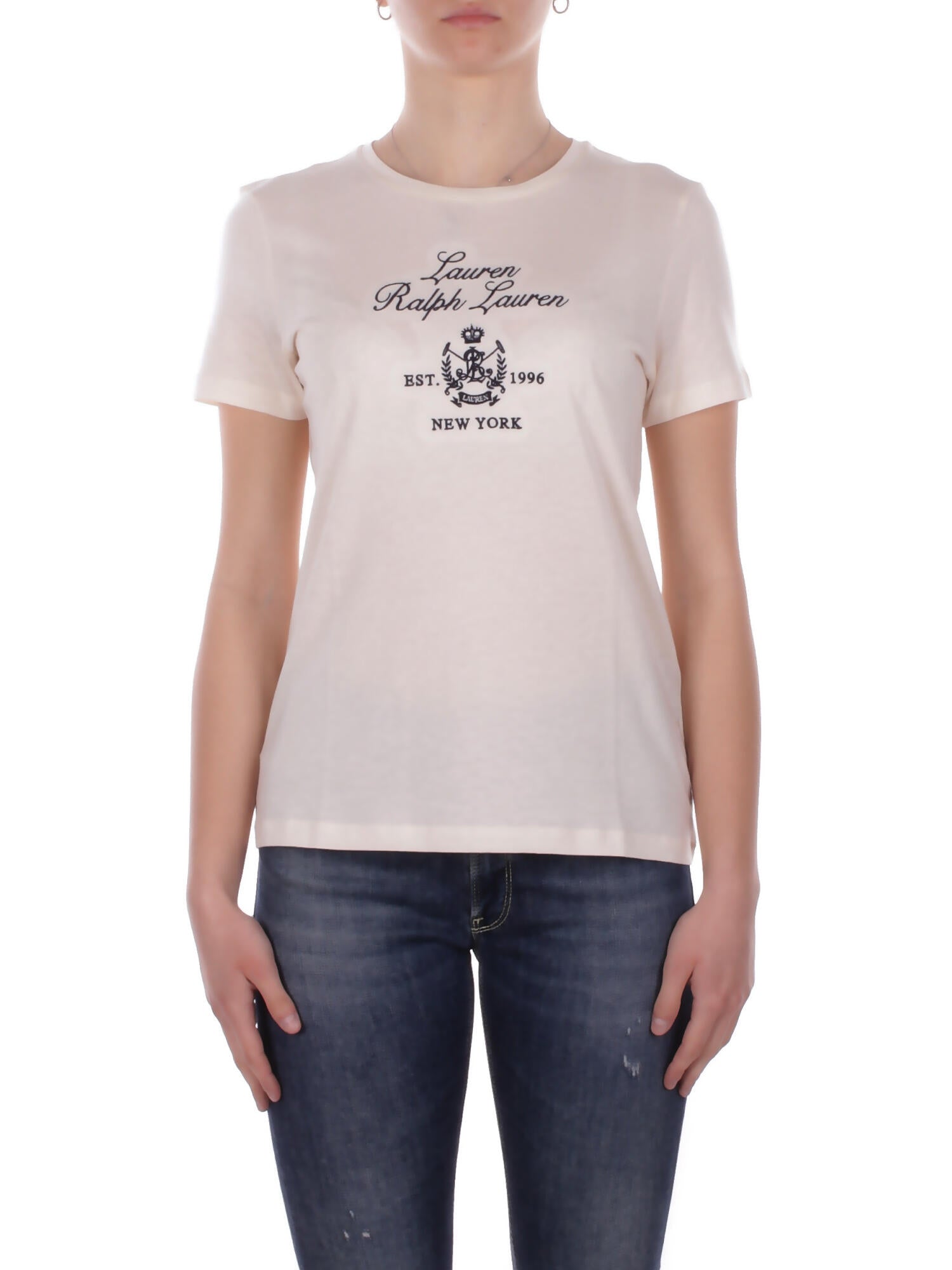 RALPH LAUREN Donna T-shirt 200P03725 002 Katlin short sleeve t -shirt Crema