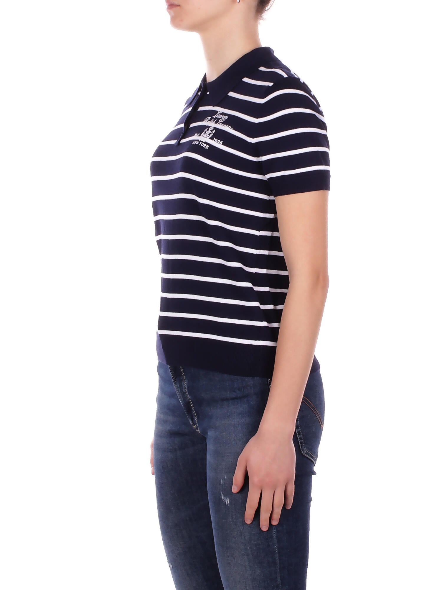 RALPH LAUREN Donna Maglia 200P03506 002 Natrissa short sleeve pullover Navy white