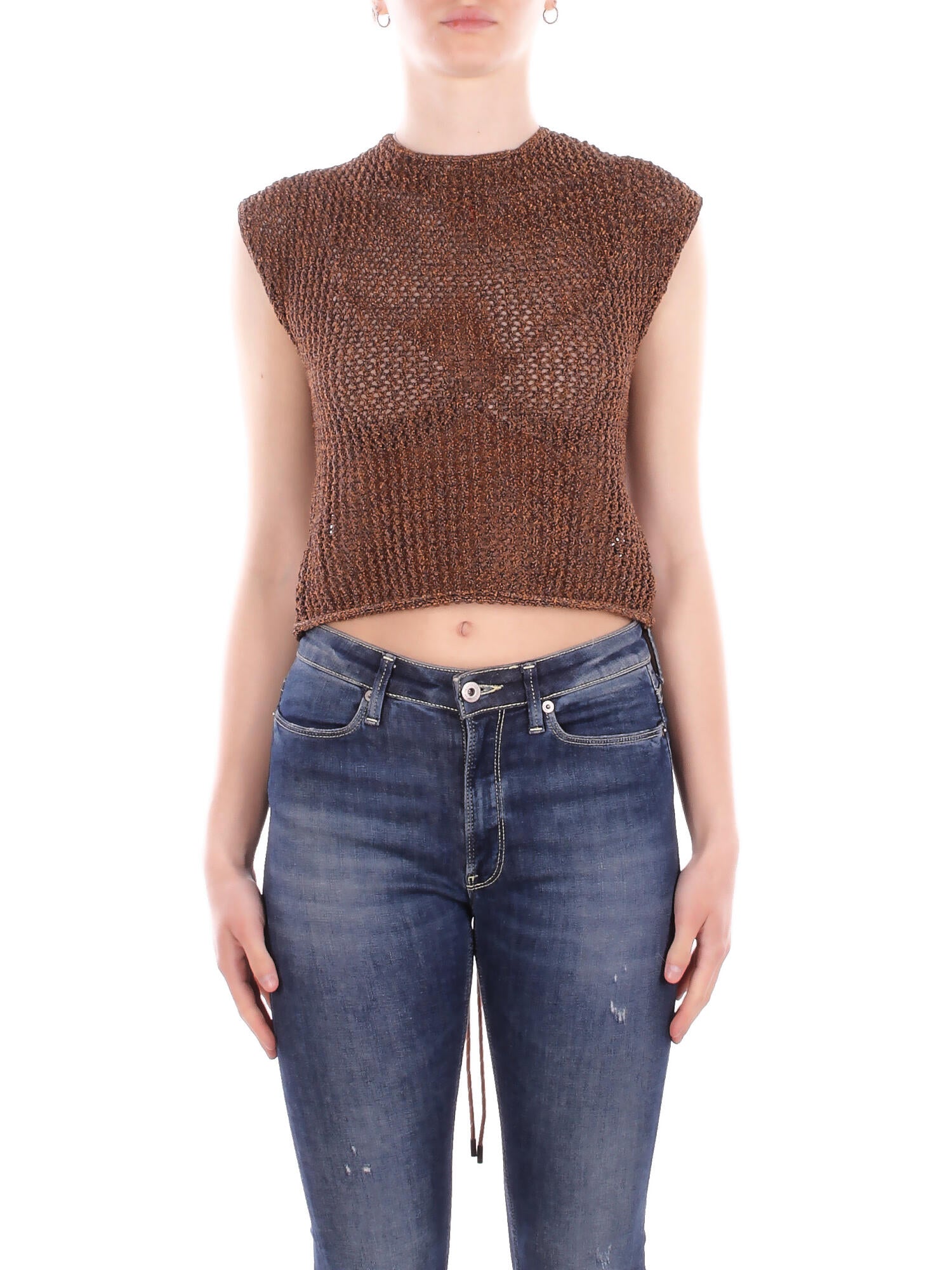ALPHA STUDIO Donna Maglia AD6310C 2009 Girocollo s\maniche Cioccolato