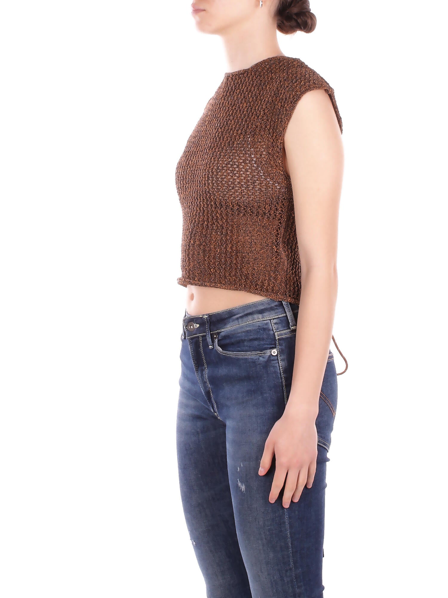 ALPHA STUDIO Donna Maglia AD6310C 2009 Girocollo s\maniche Cioccolato