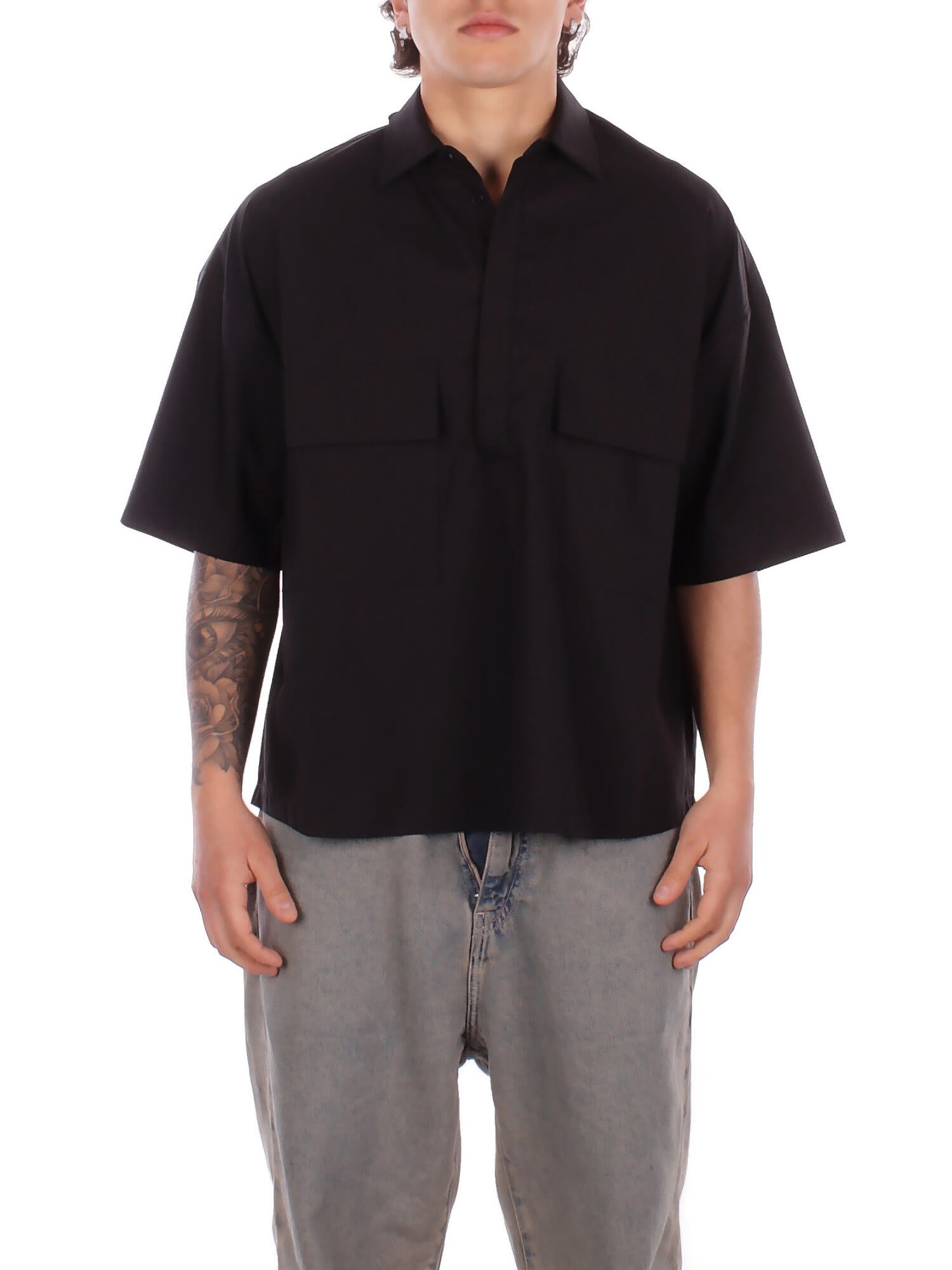 ALPHA STUDIO Uomo Polo AU5412B 1002 Polo m\m boxy Nero