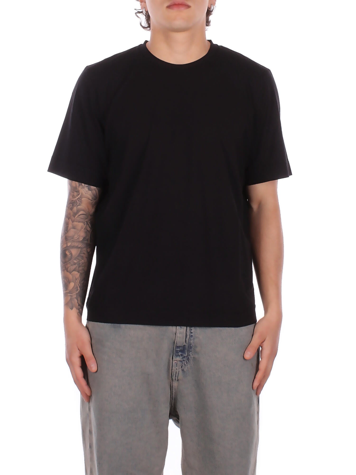 ALPHA STUDIO Uomo T-shirt AU5331C 1002 T-shirt relaxed fit Nero