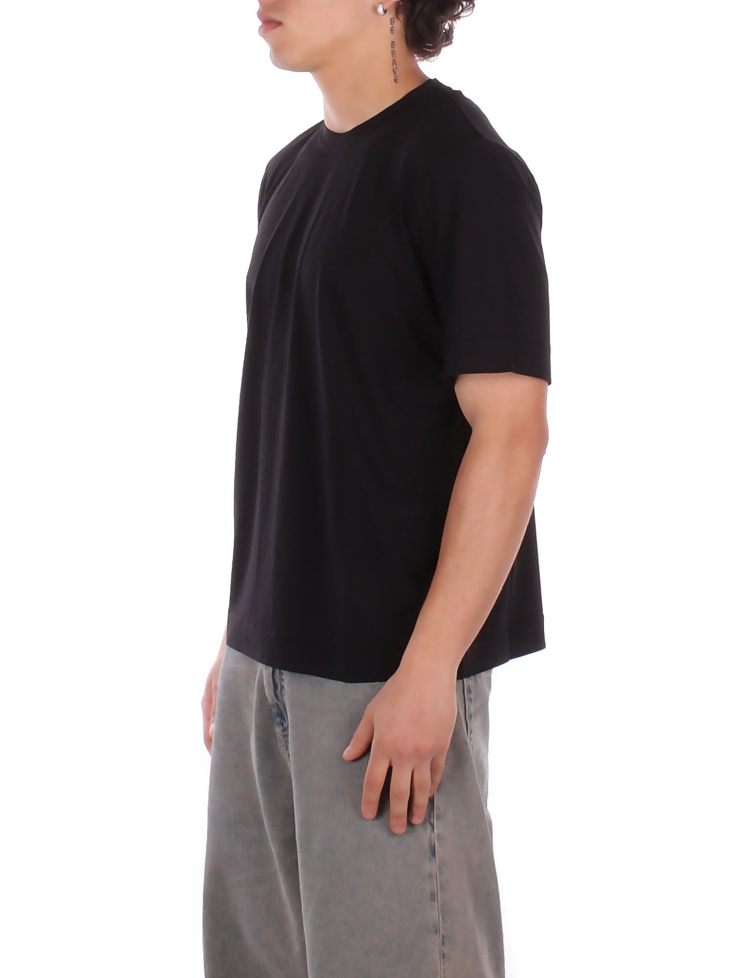 ALPHA STUDIO Uomo T-shirt AU5331C 1002 T-shirt relaxed fit Nero