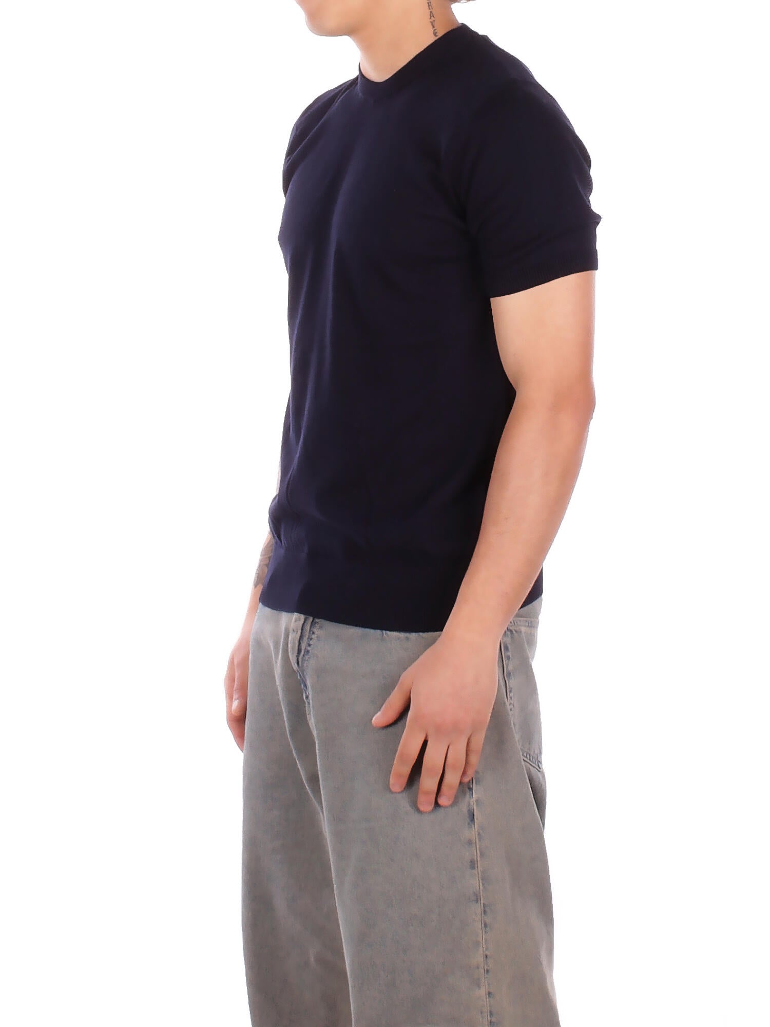 ALPHA STUDIO Uomo Maglia AU5040C 1001 Girocollo m\m Blu notte