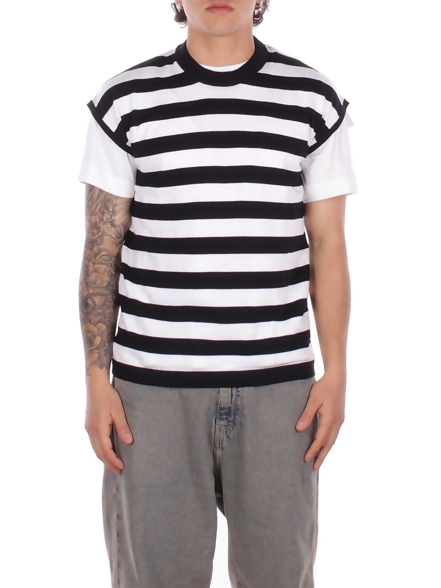 ALPHA STUDIO Uomo T-shirt AU5130C 1028 T-shirt Blu bianco