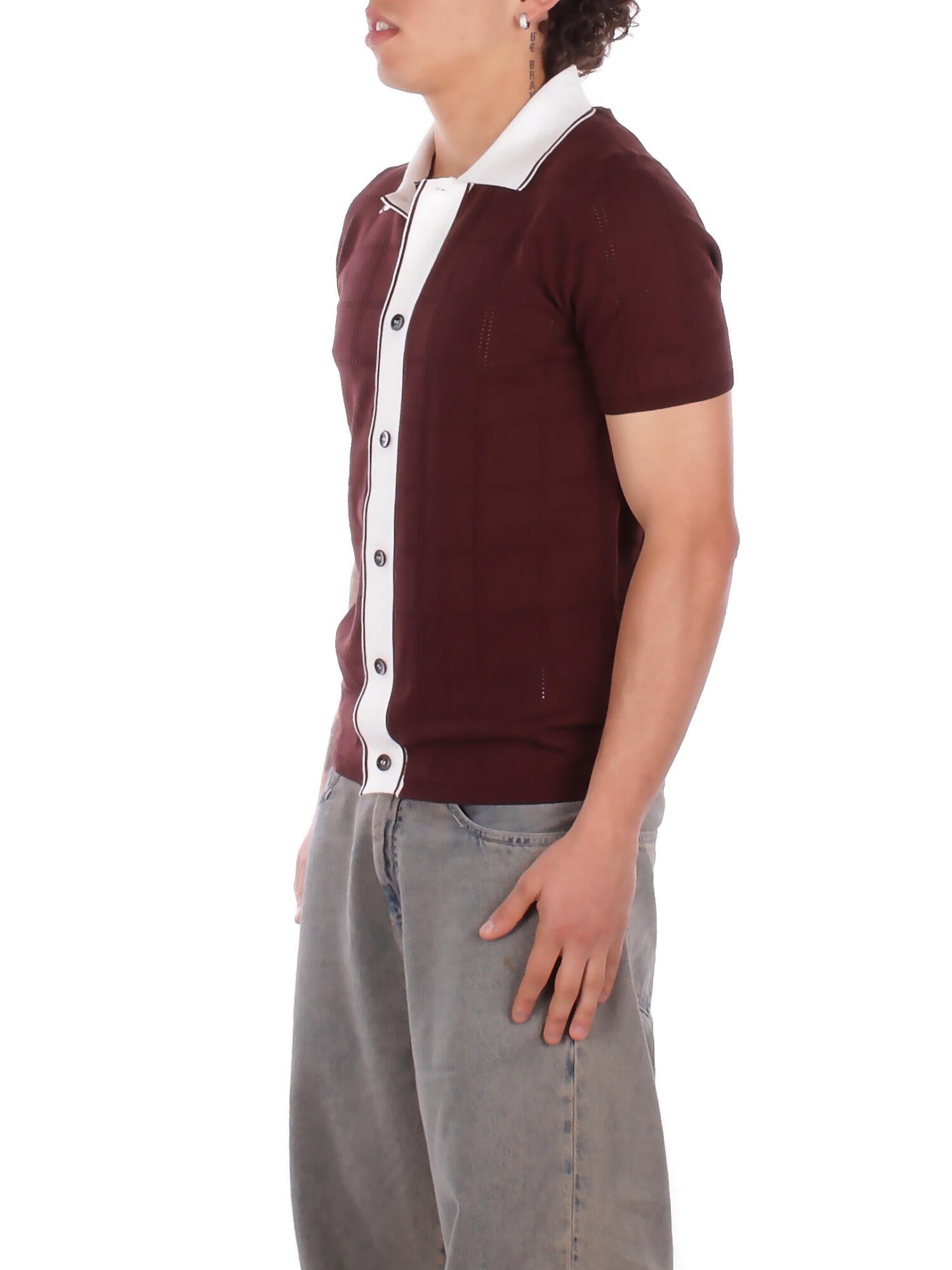 ALPHA STUDIO Uomo Camicia AU5140L 1009 Camicia m\m Cioccolato