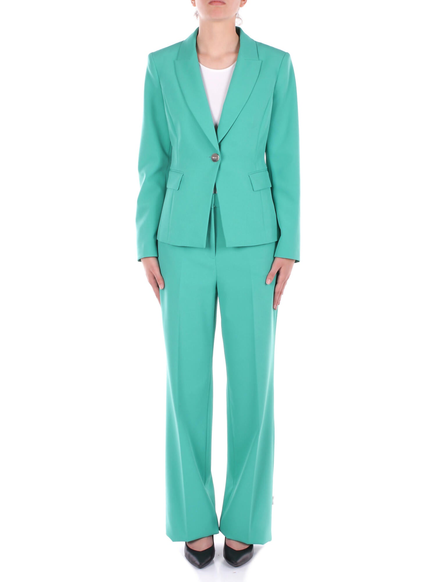 LIU JO Donna Pantalone CA5366T2200 X068A Ecs pantalone palazzo Smeraldo