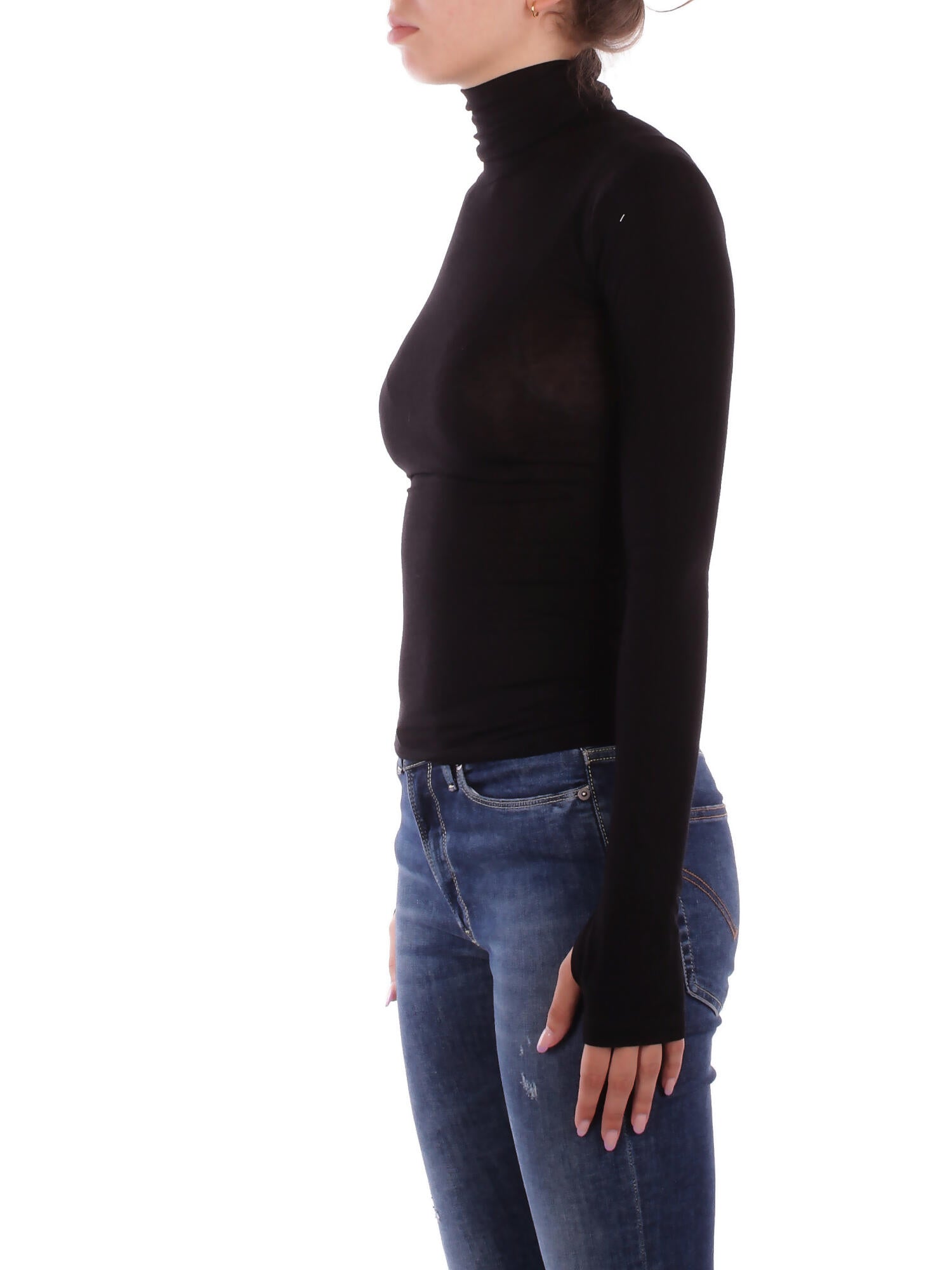 KOSTUMN1Â° Donna Maglia KI2505 NERO Lupetto manica lunga Nero