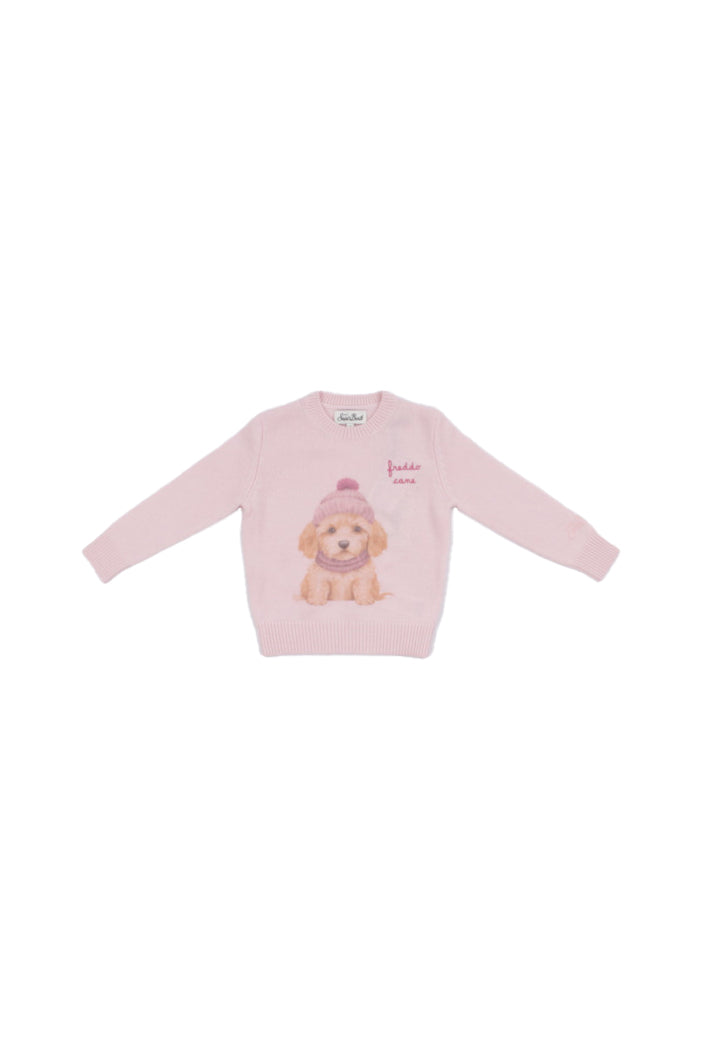 MC2 SAINT BARTH Bambina Maglia PRC0015 00374I 21 Princess print puppy freddo Rosa