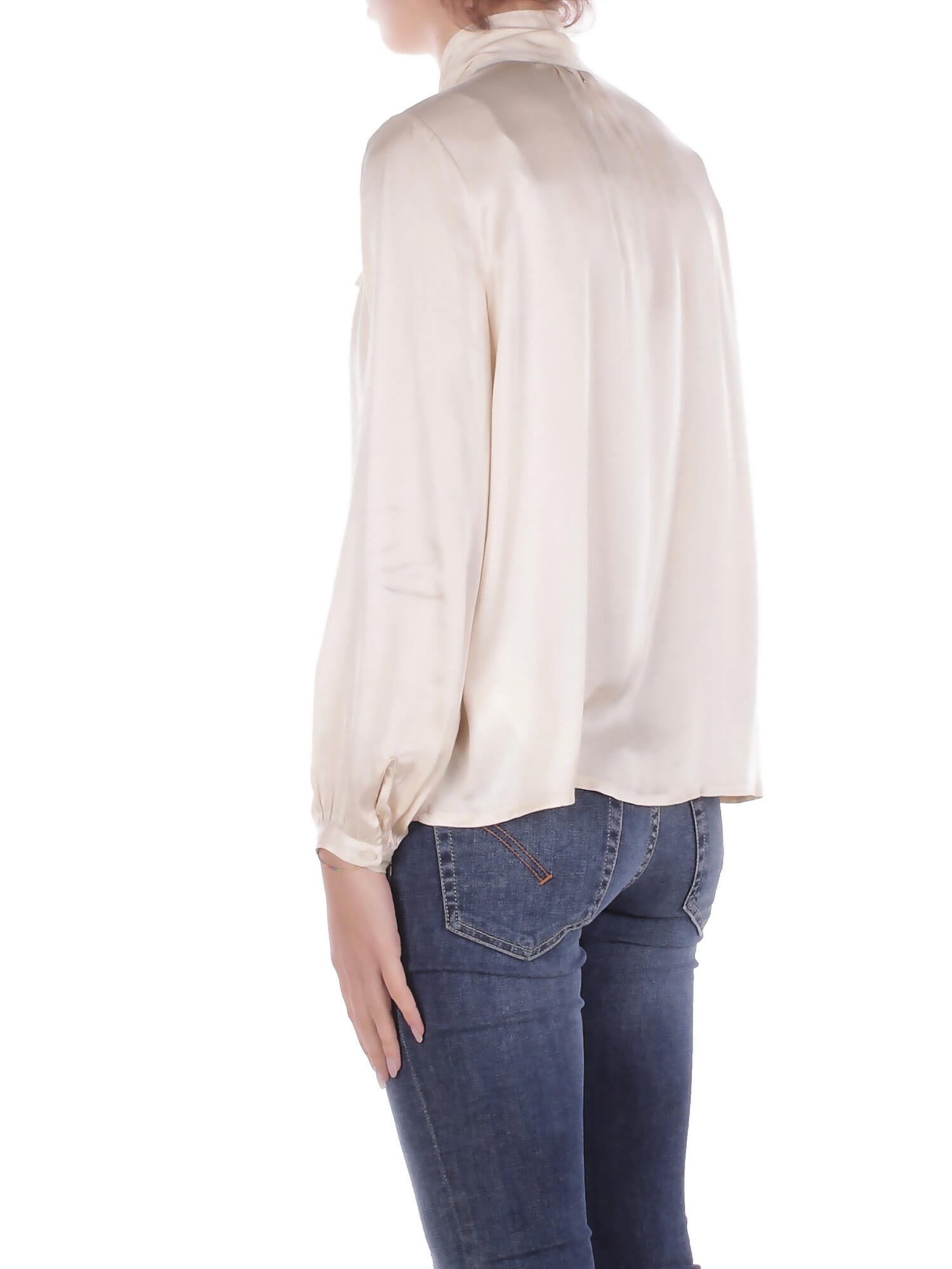MANILA GRACE Donna Blusa C037VU MA649 Blusa con fusciacca Vanilla