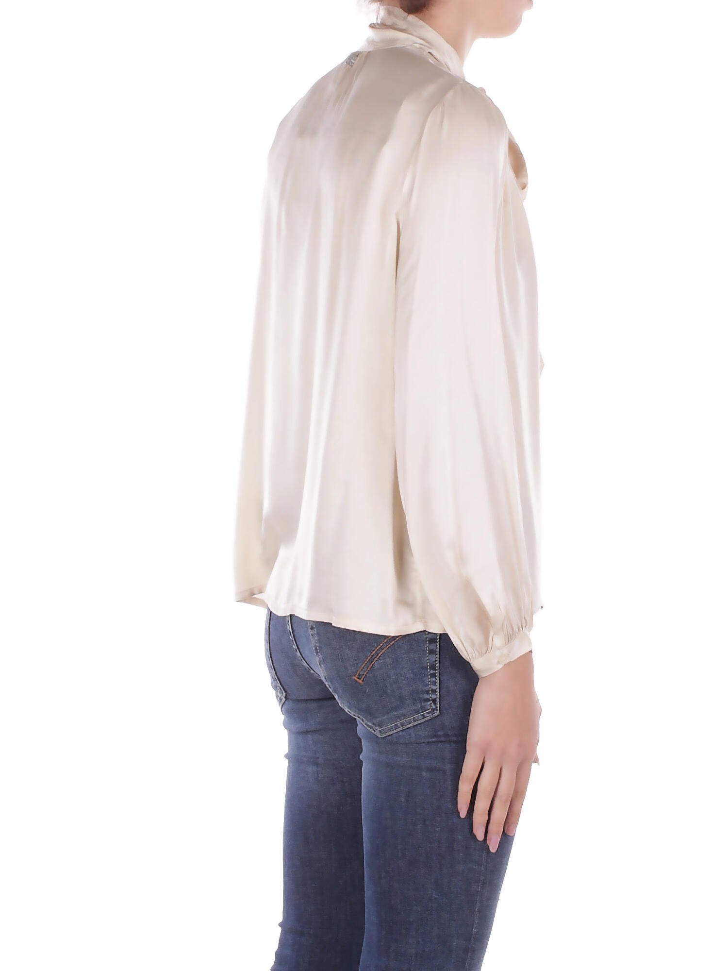MANILA GRACE Donna Blusa C037VU MA649 Blusa con fusciacca Vanilla
