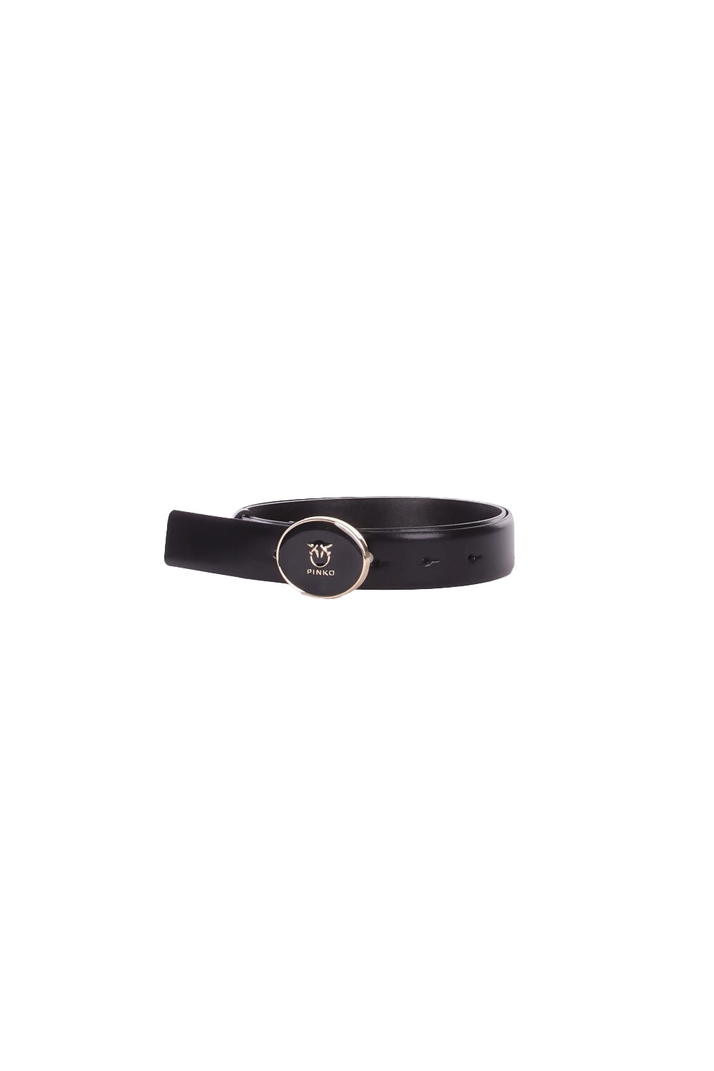 PINKO Donna Cintura 105478 A2QL Z99L Round enamel h2,8 belt vit Nero gold