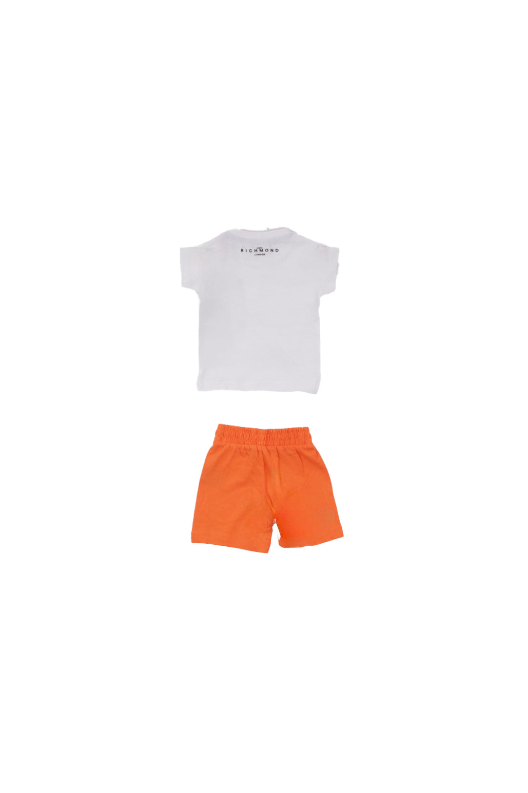 JOHN RICHMOND Bambino Completo RIP25050CJ WHT APR Set t-shirt+bermuda Bianco arancio