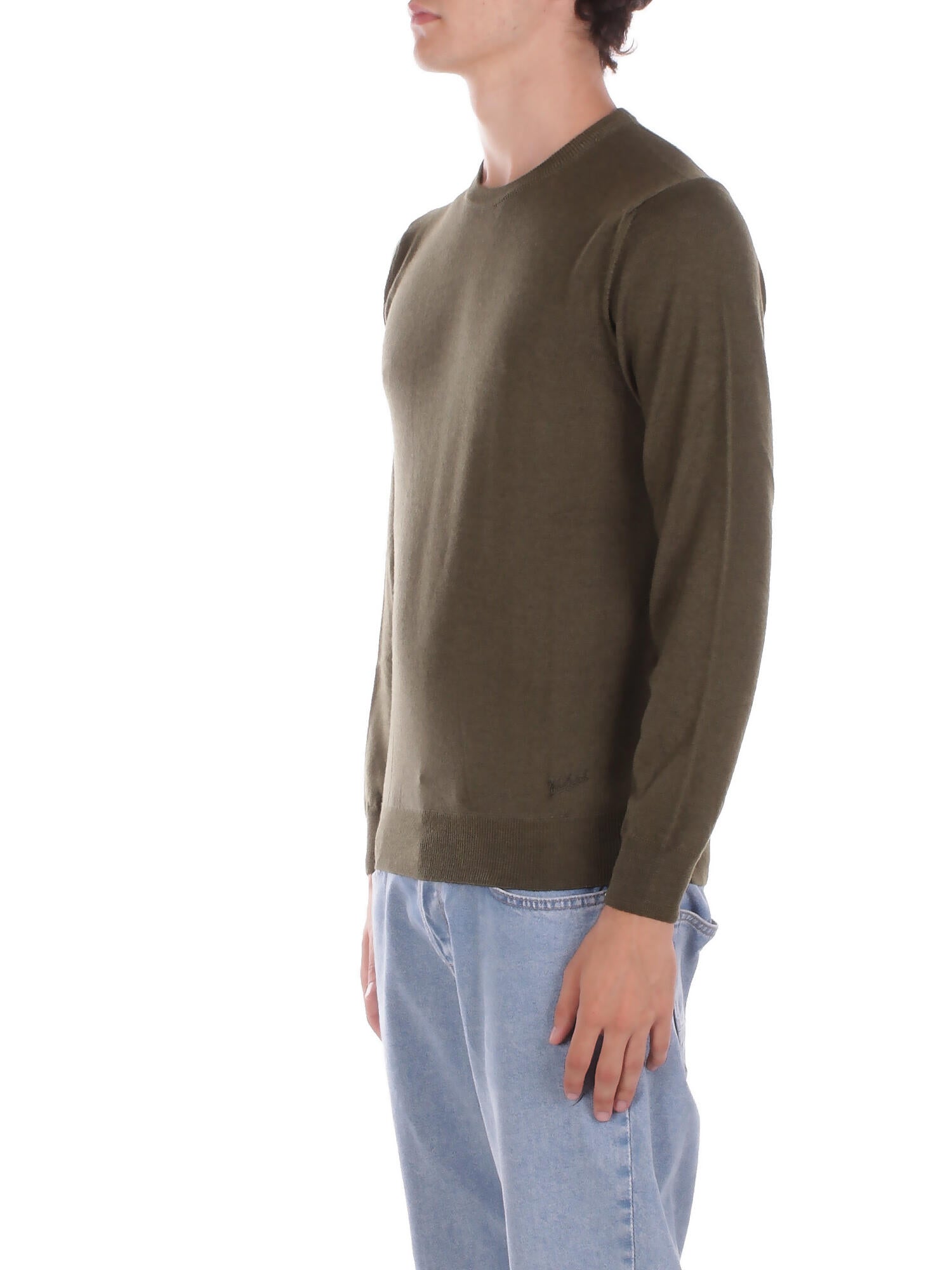 WOOLRICH Uomo Maglia CFWOKN0277MRUF0775 6006 Gd knitted crewneck Green