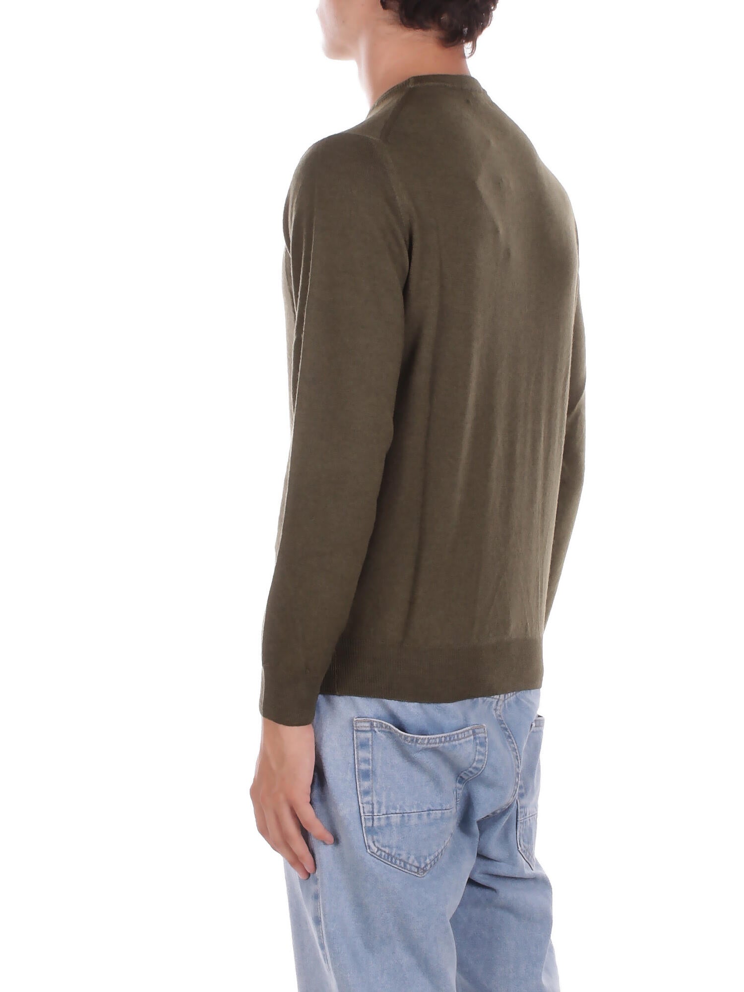 WOOLRICH Uomo Maglia CFWOKN0277MRUF0775 6006 Gd knitted crewneck Green