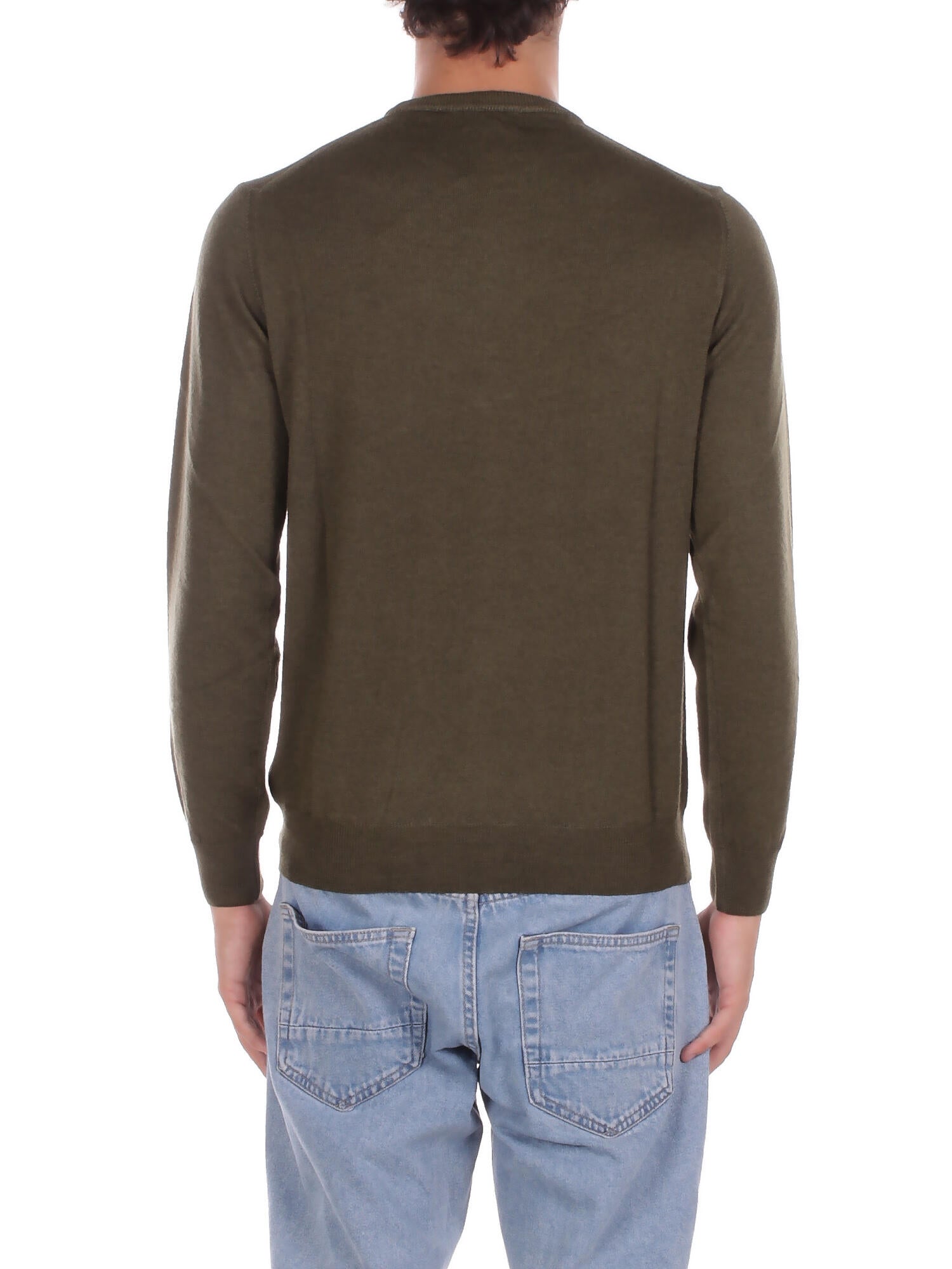 WOOLRICH Uomo Maglia CFWOKN0277MRUF0775 6006 Gd knitted crewneck Green
