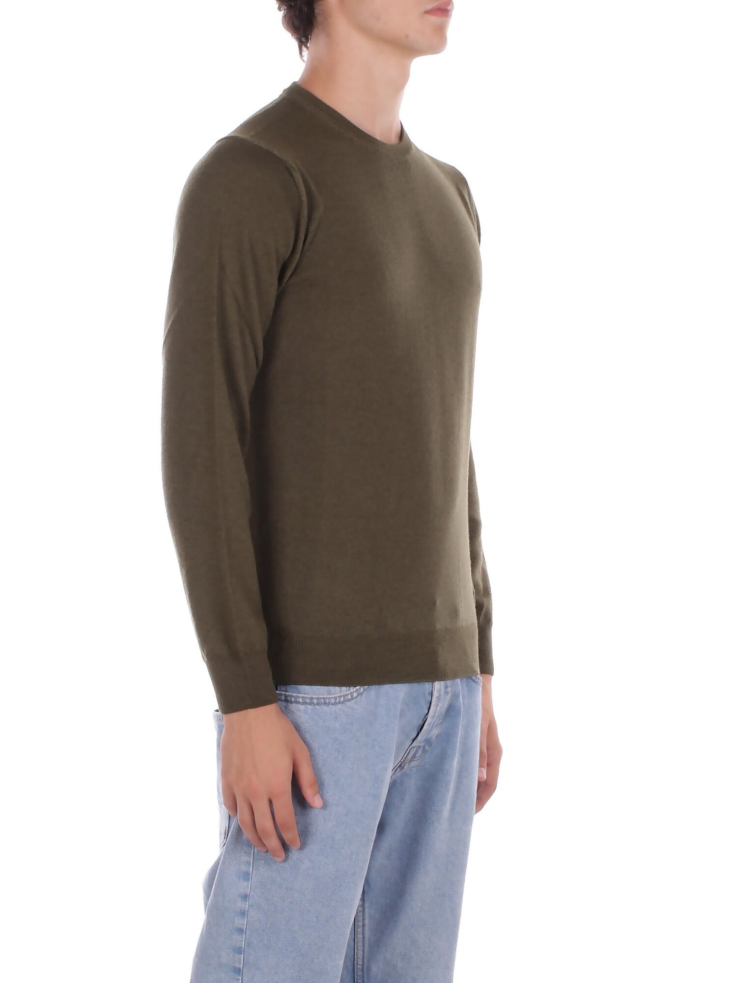 WOOLRICH Uomo Maglia CFWOKN0277MRUF0775 6006 Gd knitted crewneck Green