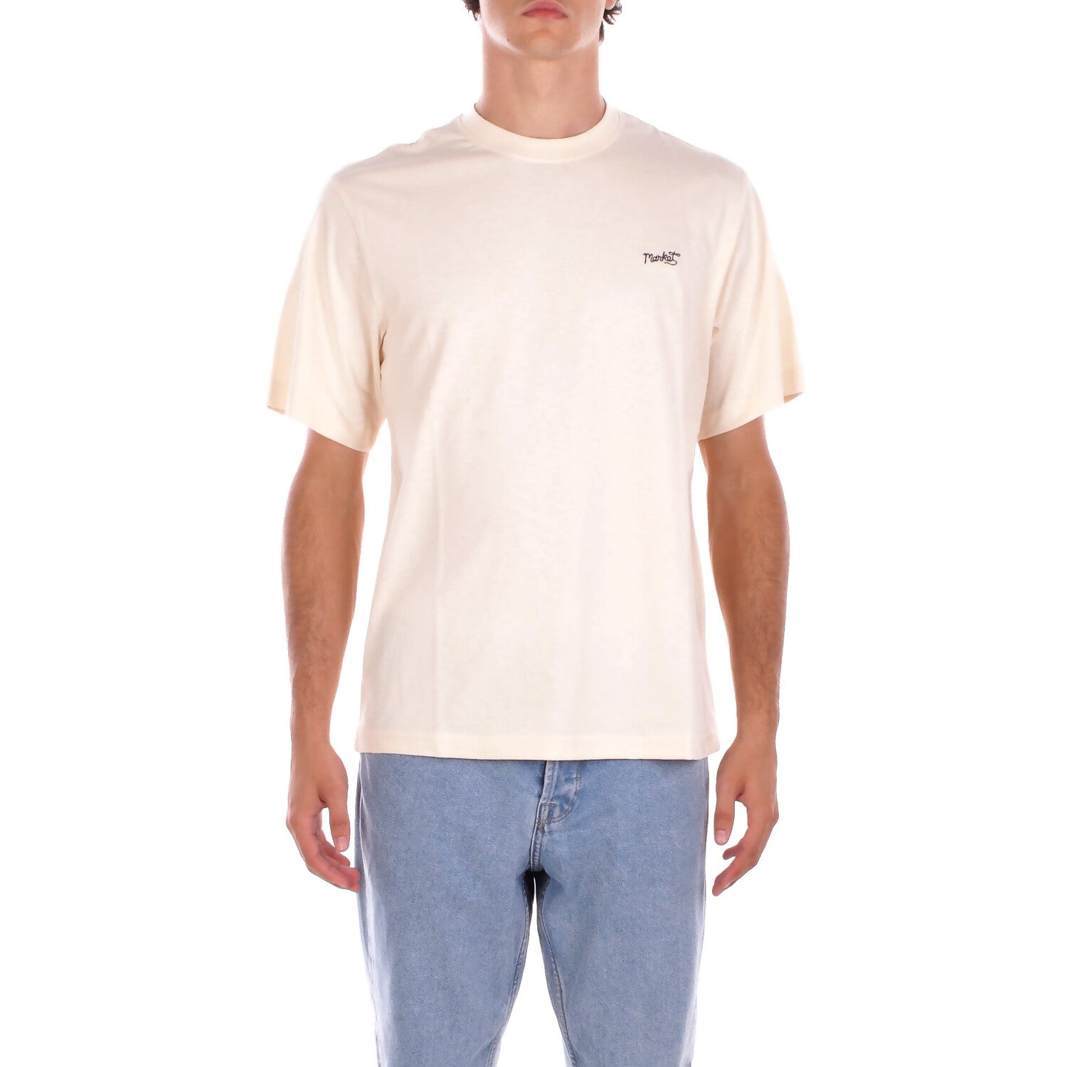 MARKET Uomo T-shirt F5MKMATH059 PACK1 Jersey t-shirt man pz.3 Beige nero