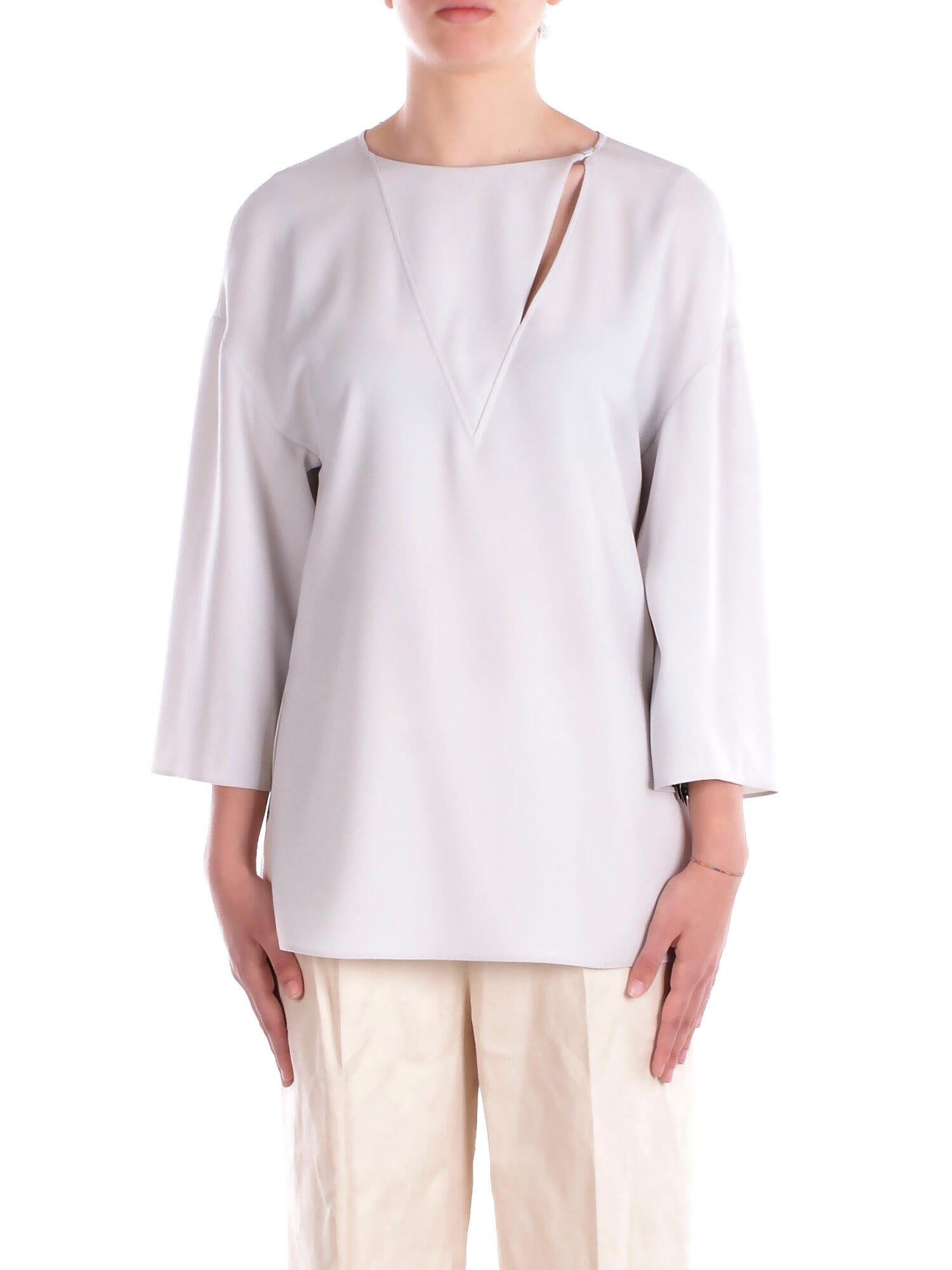 EMPORIO ARMANI Donna Top EW000832AF10206 U8011 Top Grigio perla