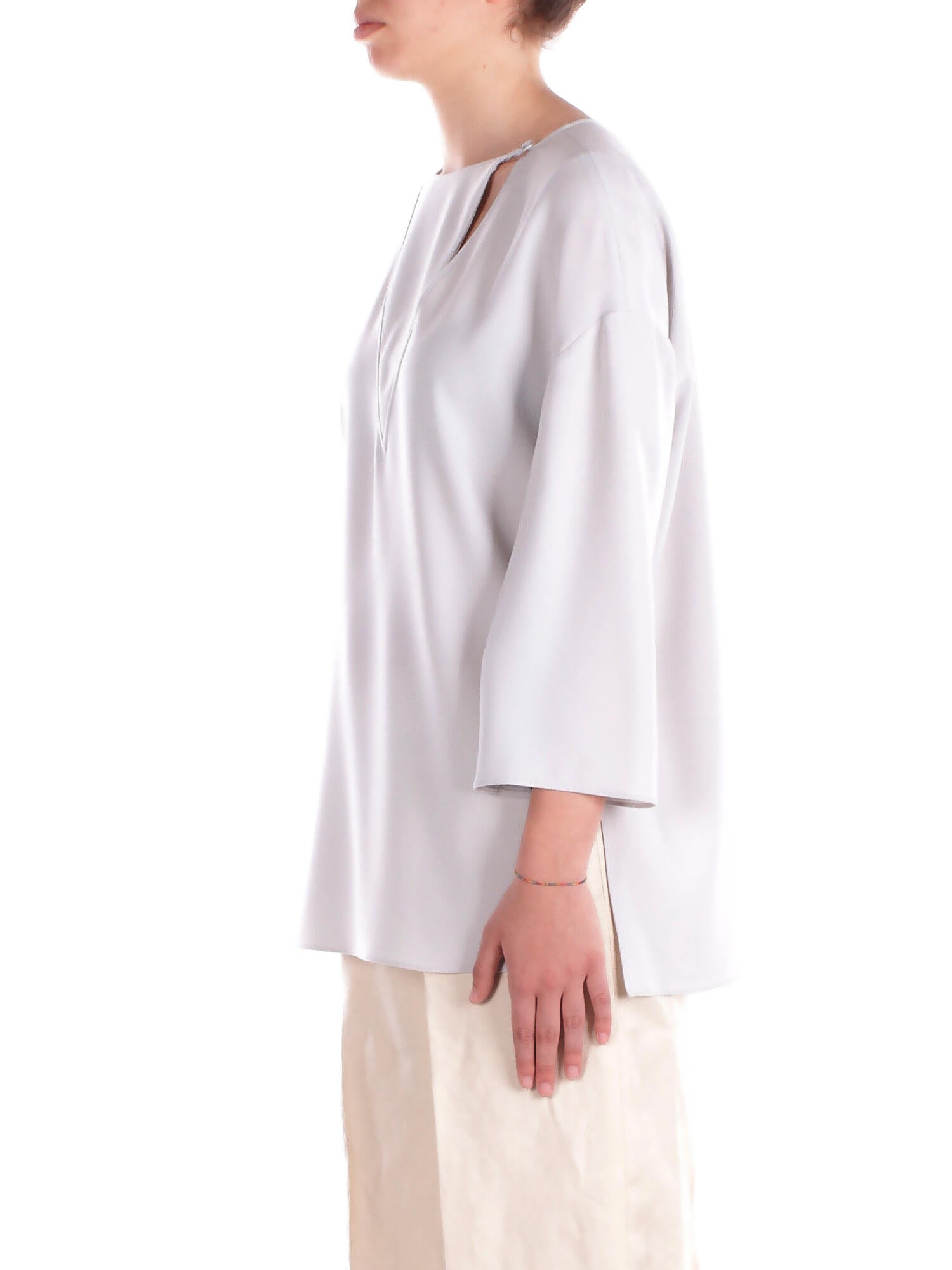 EMPORIO ARMANI Donna Top EW000832AF10206 U8011 Top Grigio perla