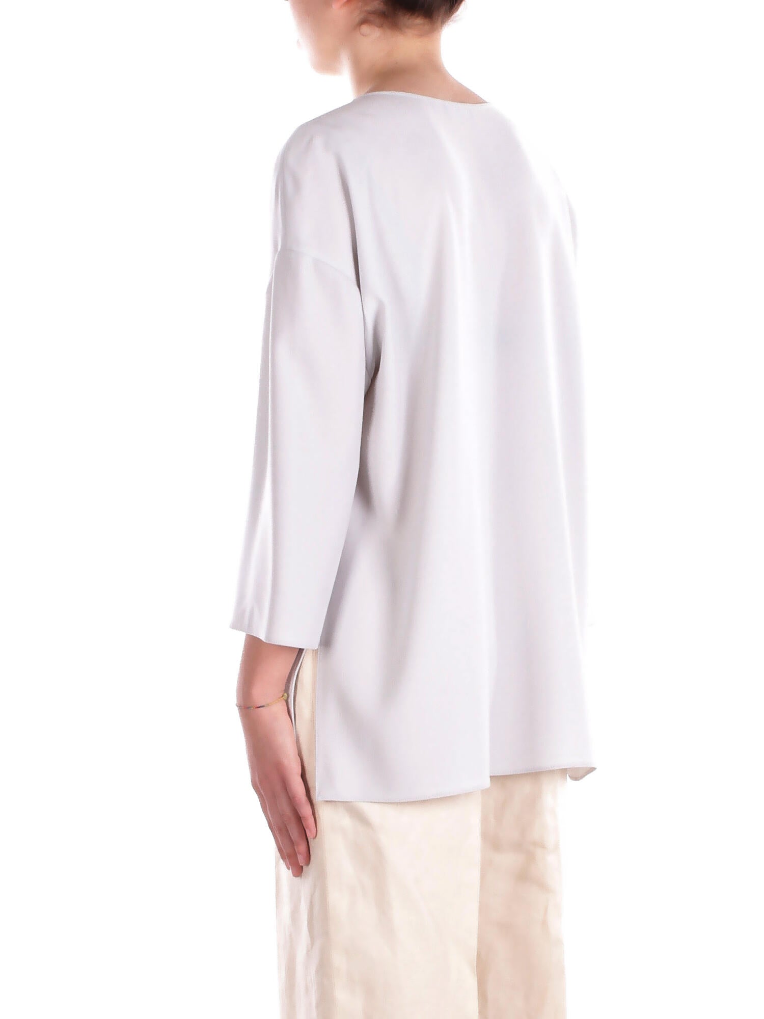 EMPORIO ARMANI Donna Top EW000832AF10206 U8011 Top Grigio perla