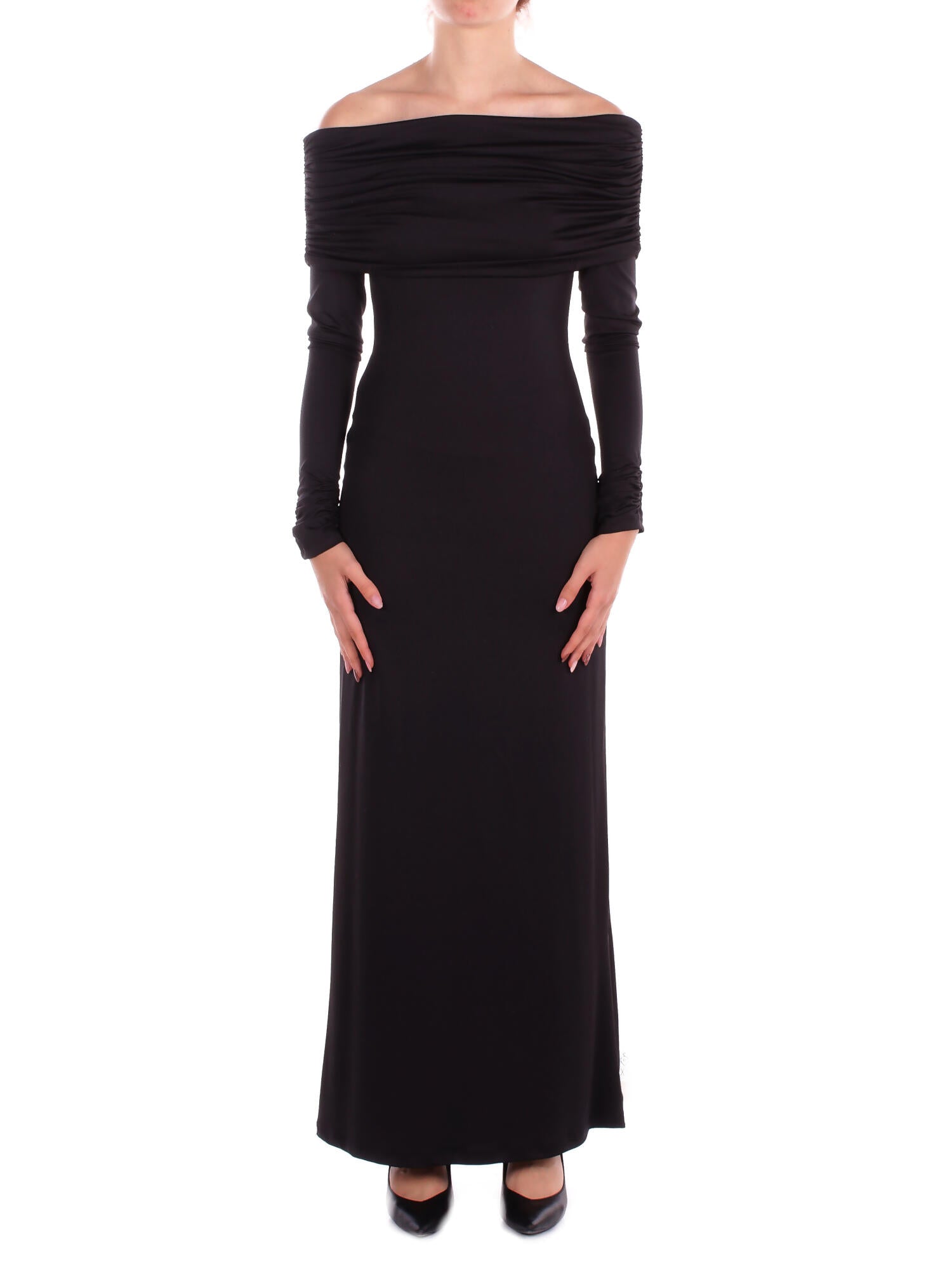 KOSTUMN1Â° Donna Abito KI2527 NERO Abito spalle scoperte Nero