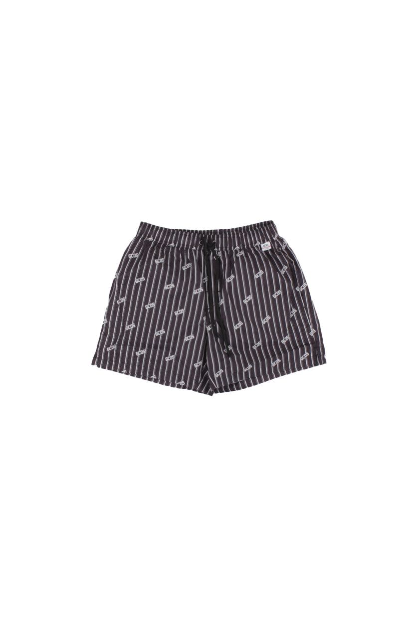 GCDS Uomo Costume da bagno B1EM3902AW2 99 Essentials pinstripe wimshorts Black