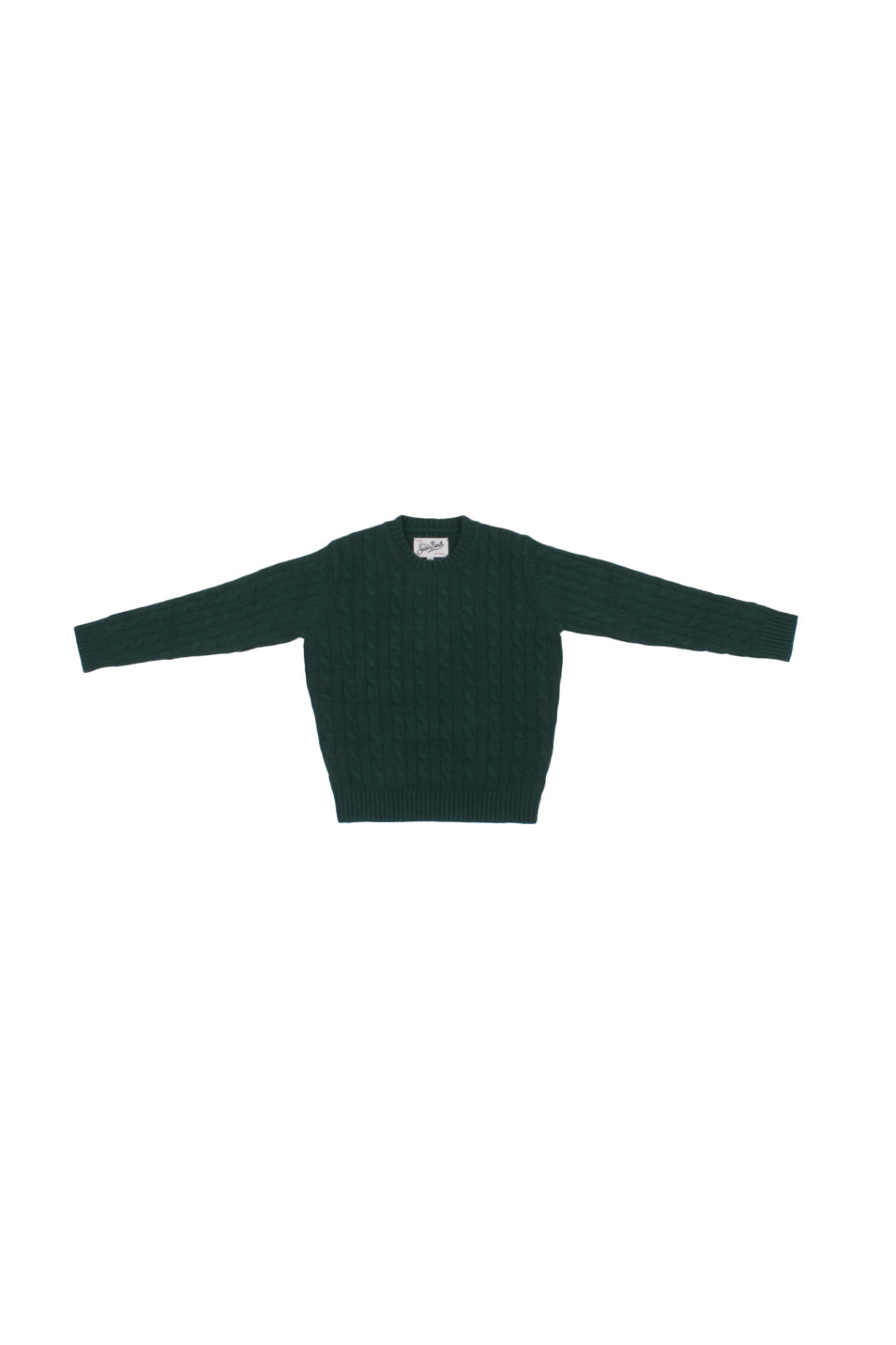 MC2 SAINT BARTH Bambino Maglia NIX0002 00026I 51 Nixon braid wool Green