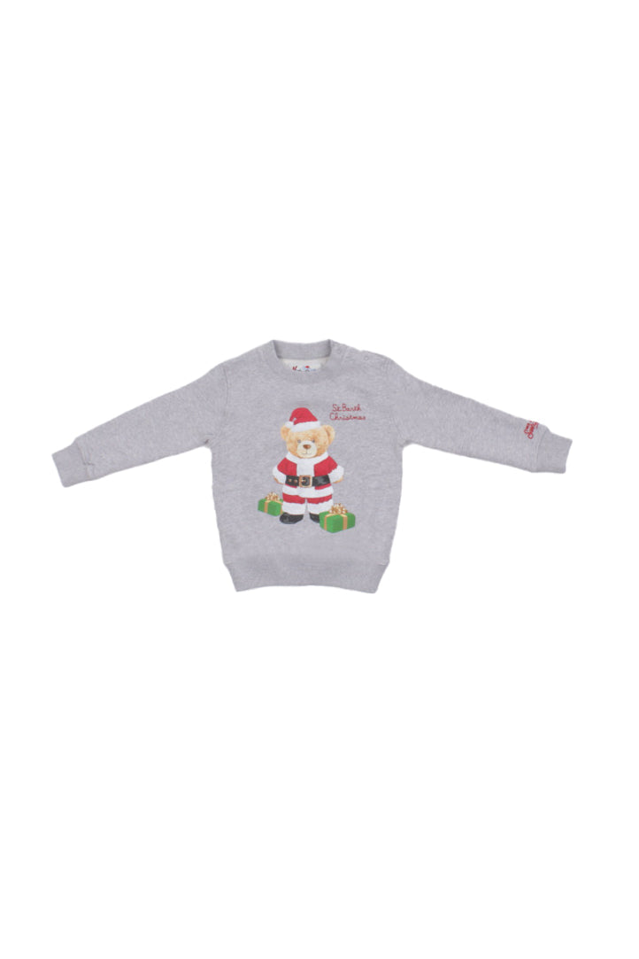 MC2 SAINT BARTH Bambino Maglia HUT0004 01733I 15 Hutton n christmas bear Grigio
