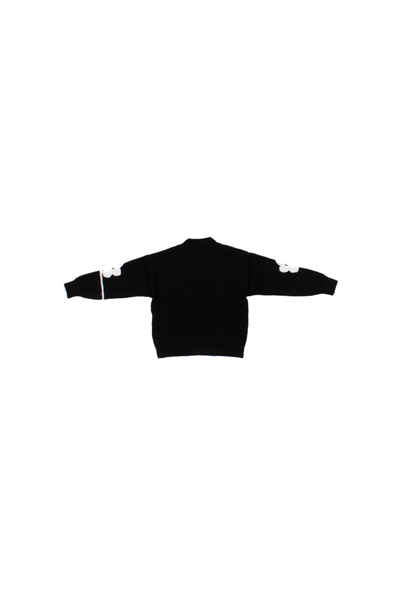 MANILA GRACE Bambina Maglia MB3051W25 MA001 Fiori applicati Nero
