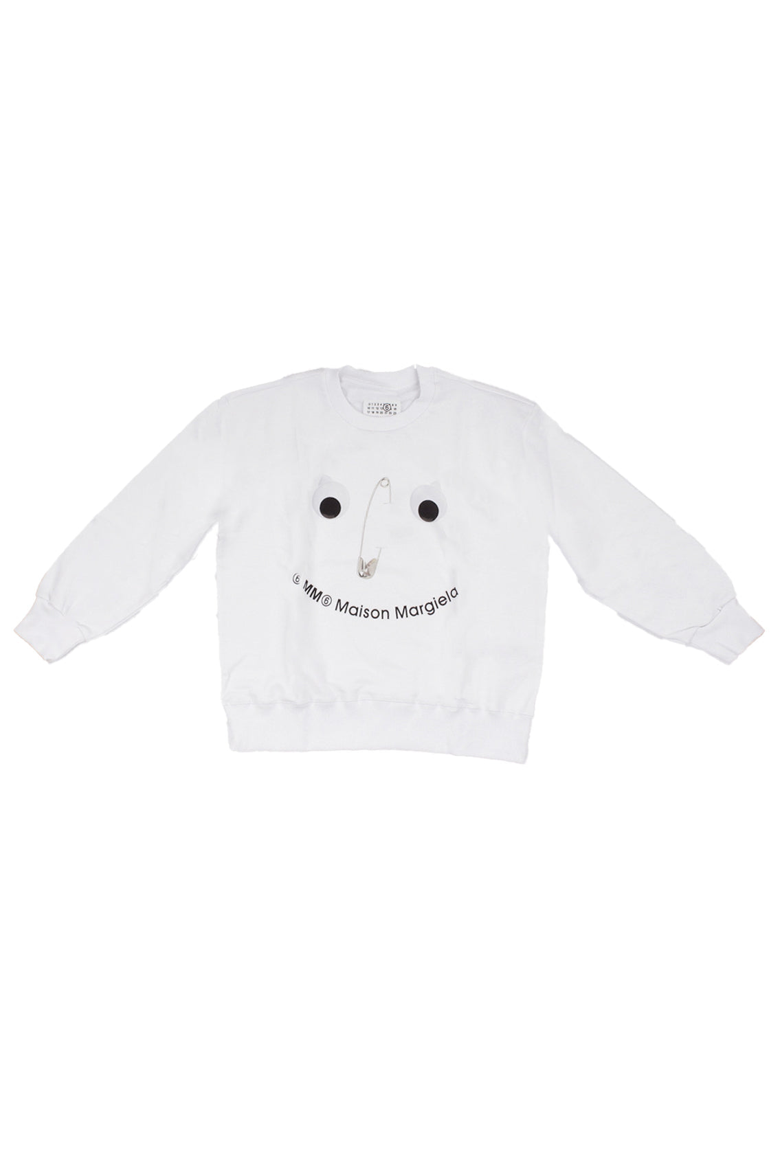 MM6 MAISON MARGIELA Unisex Junior Felpa M60868 MM04H M6100 Sweat Bianco