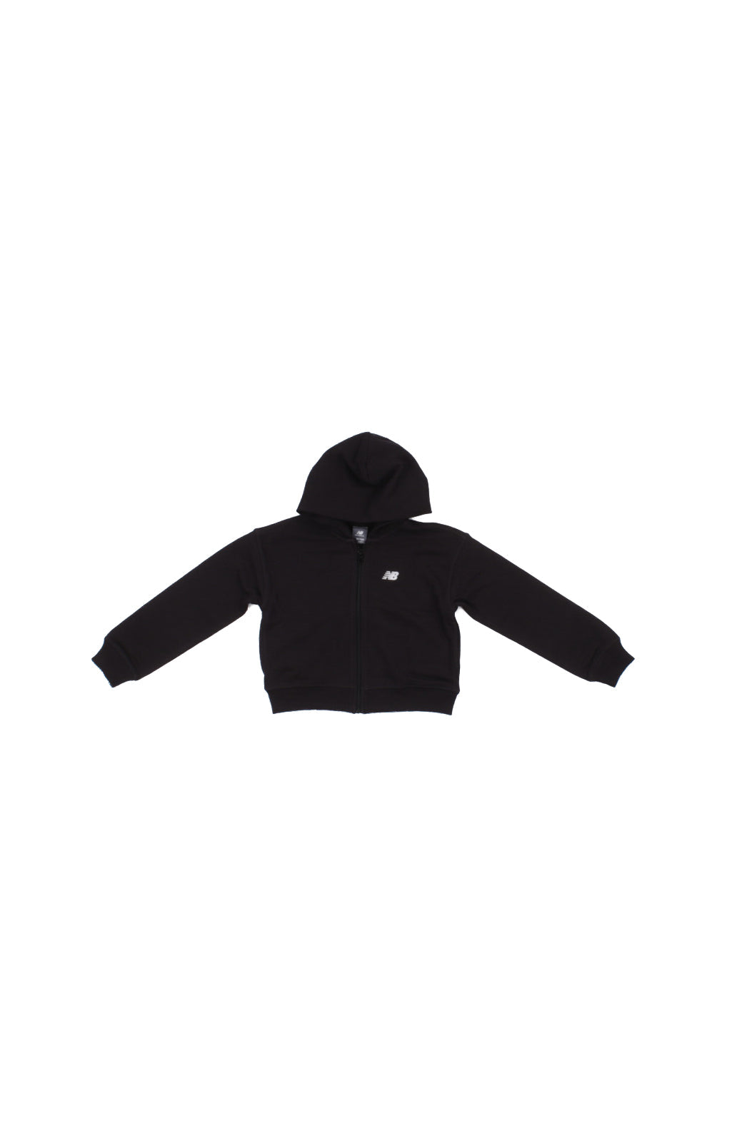 NEW BALANCE Bambina Felpa LAKG0259 BK Nb cropped ft small logo zip t Nero