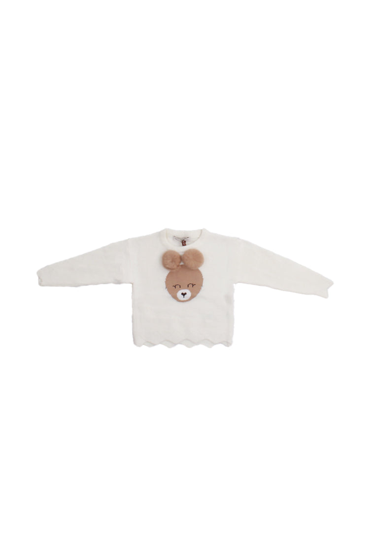 MANILA GRACE Bambina Maglia MB3002W25 MA428 Teddy Latte