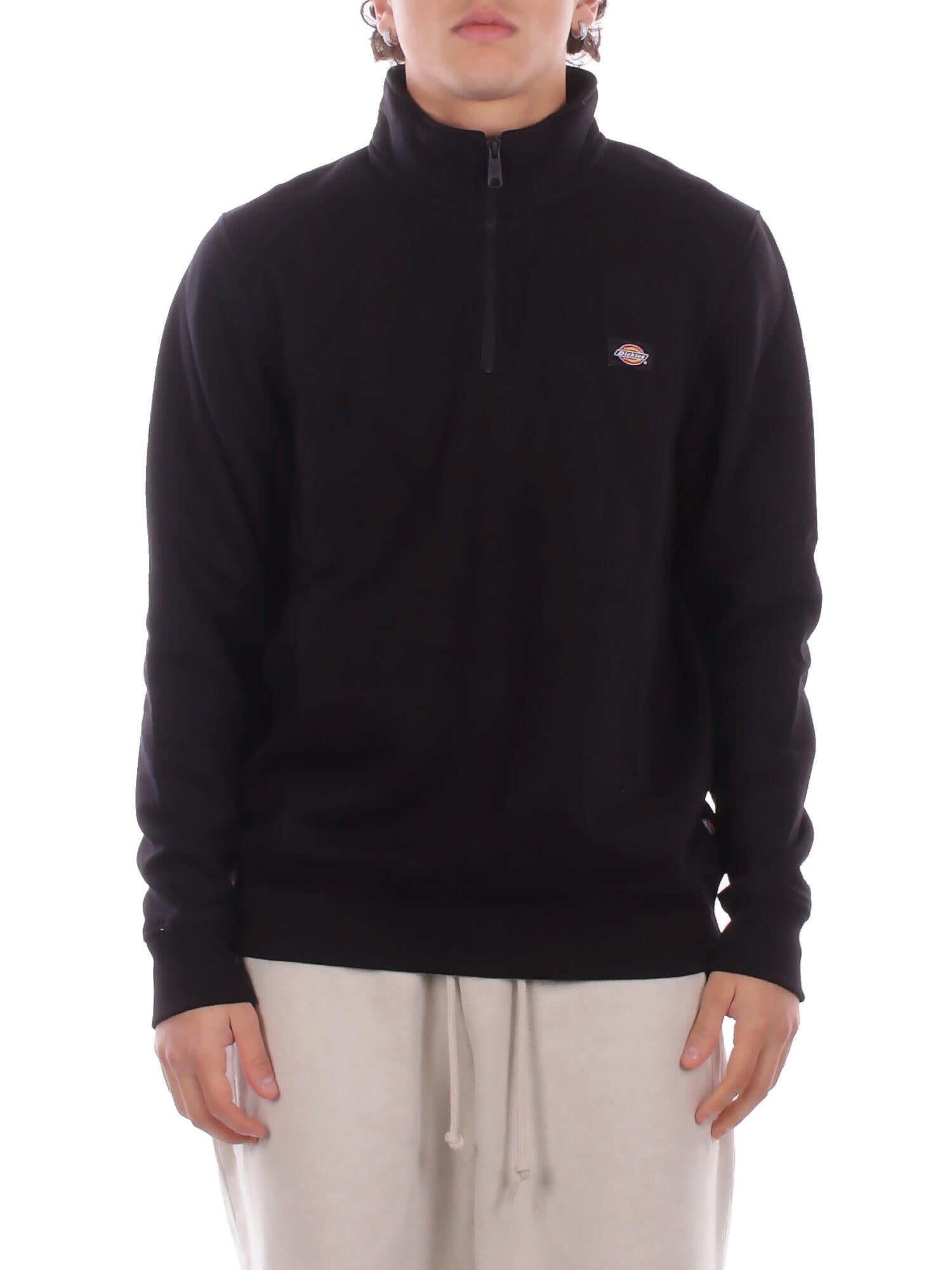 DICKIES Uomo Felpa DK0A4XD4 BLK1 Oakport quarter zip Black