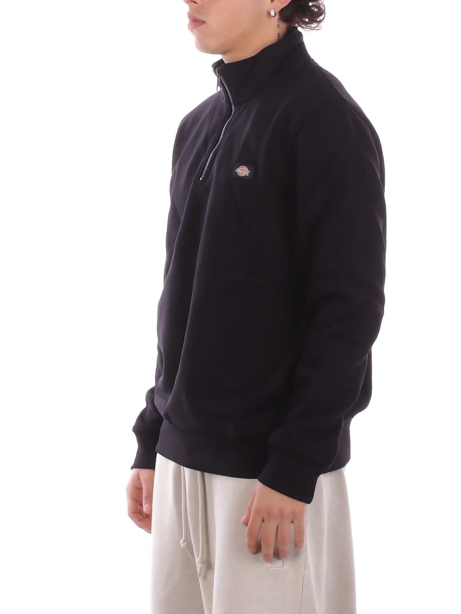 DICKIES Uomo Felpa DK0A4XD4 BLK1 Oakport quarter zip Black