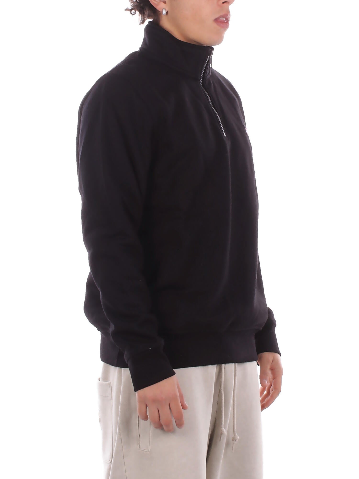 DICKIES Uomo Felpa DK0A4XD4 BLK1 Oakport quarter zip Black