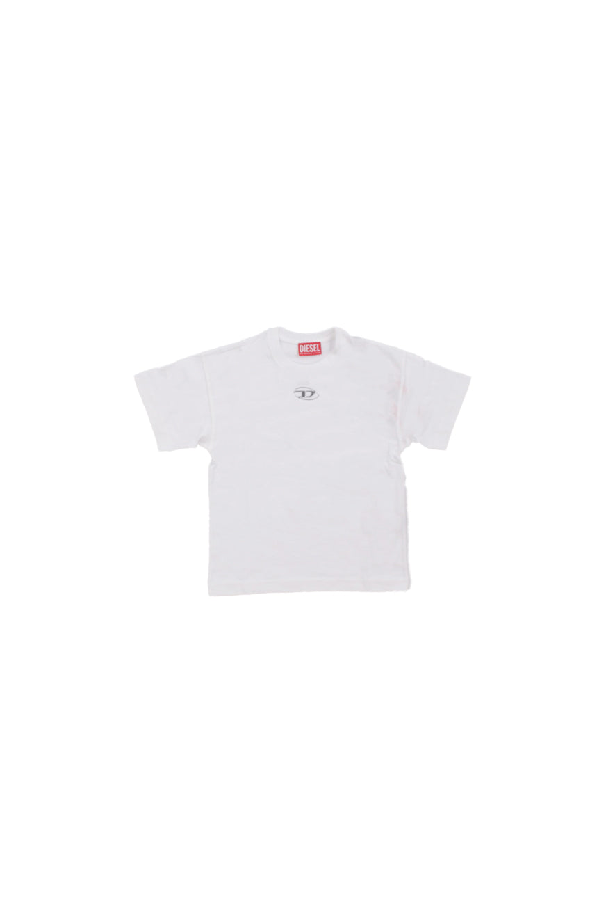 DIESEL Bambino T-shirt J02022-00YI9 K100 Tmarcus over Bianco