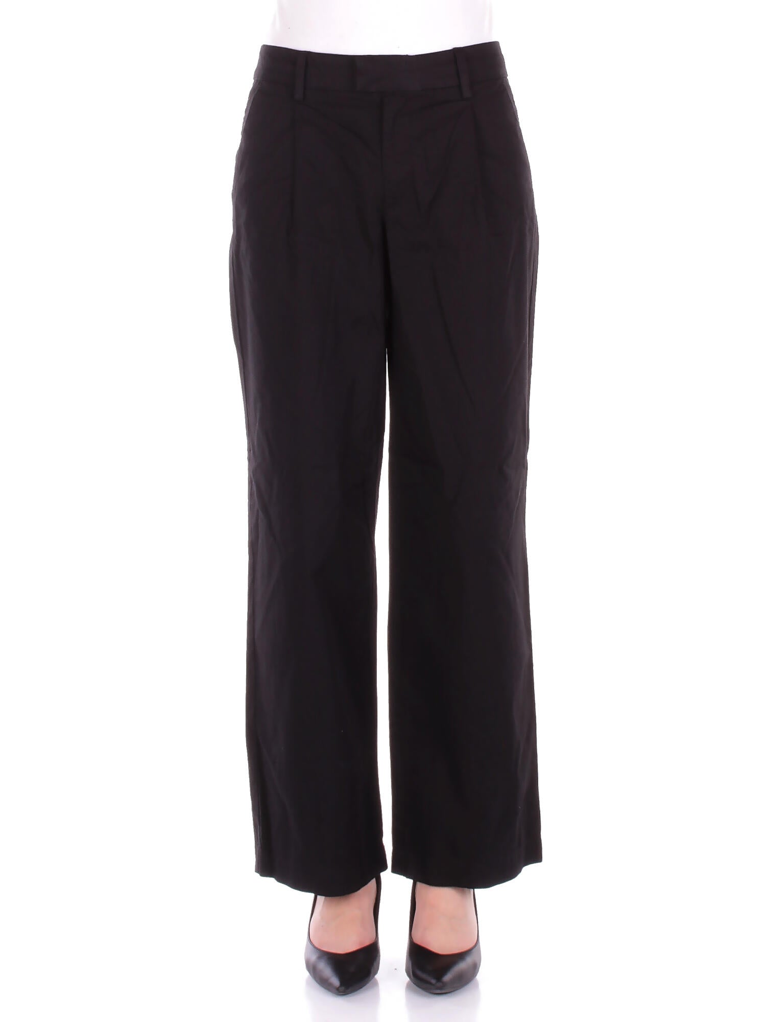 ONLY Donna Pantalone 15334261 BLACK Onlcarrie mw wide pleat chino Nero