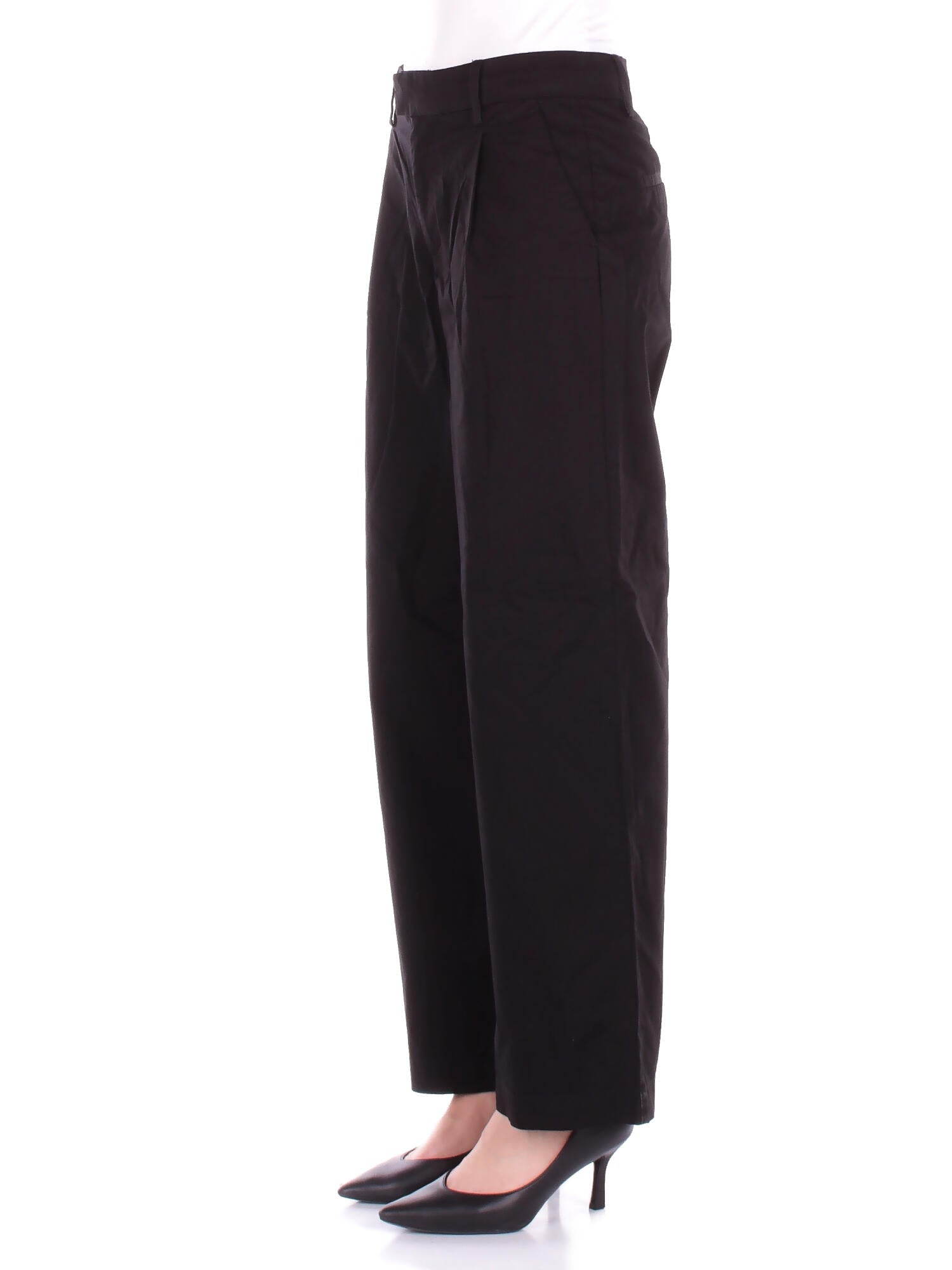 ONLY Donna Pantalone 15334261 BLACK Onlcarrie mw wide pleat chino Nero