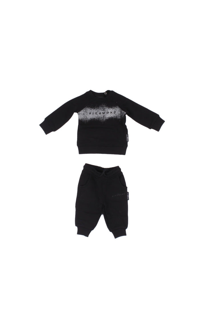 JOHN RICHMOND Bambina Tuta RIA25018CF BLACK Set sweatshirt+pants wekan Black
