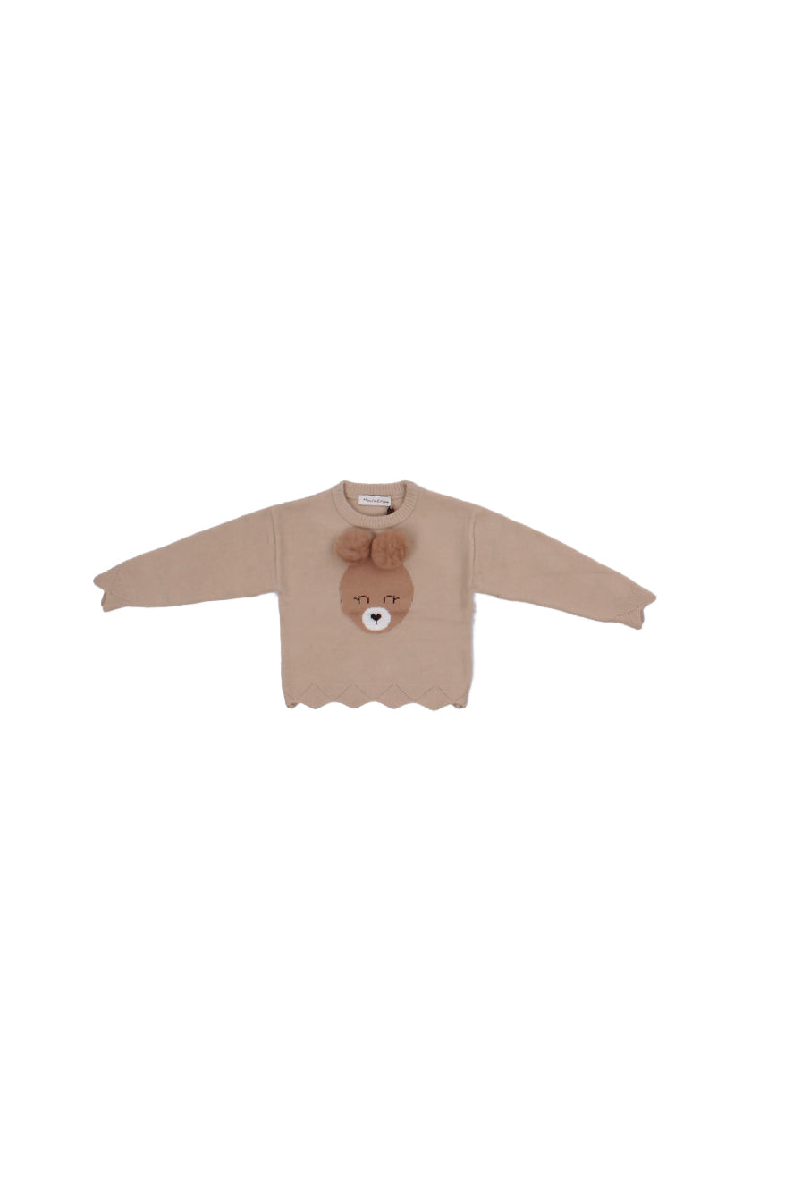 MANILA GRACE Bambina Maglia MB3002W25 MA645 Teddy Cappuccino