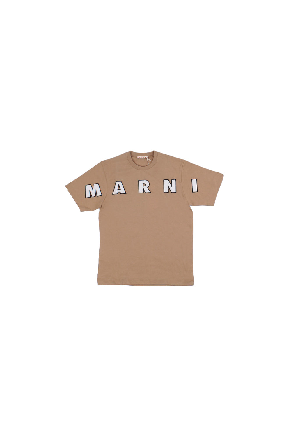 MARNI Unisex Junior T-shirt M01265 M00RF 0M715 Logo t-shirt Beige