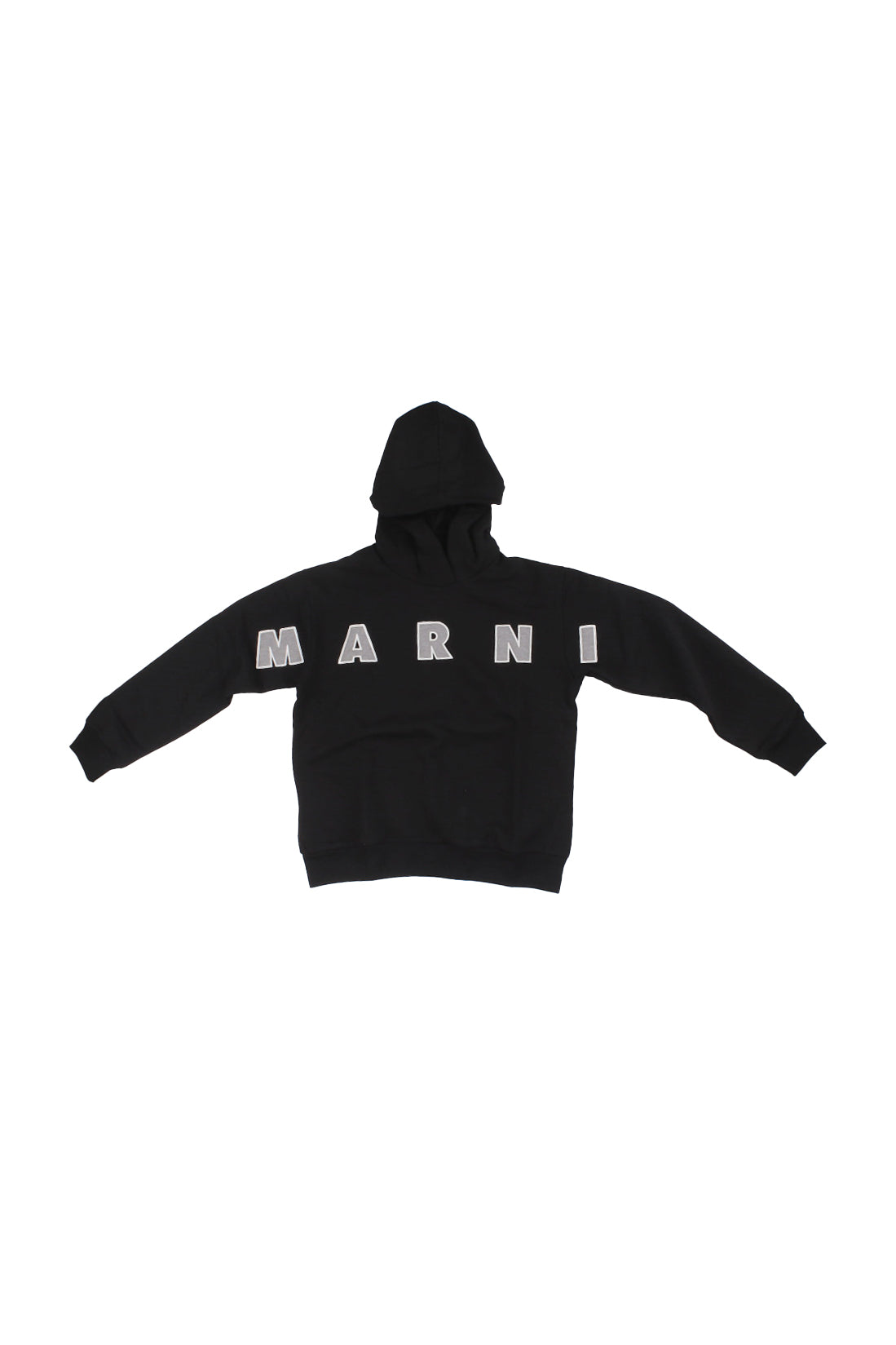 MARNI Unisex Junior Felpa M01266 M00V0 0M90D Logo hoodie Nero