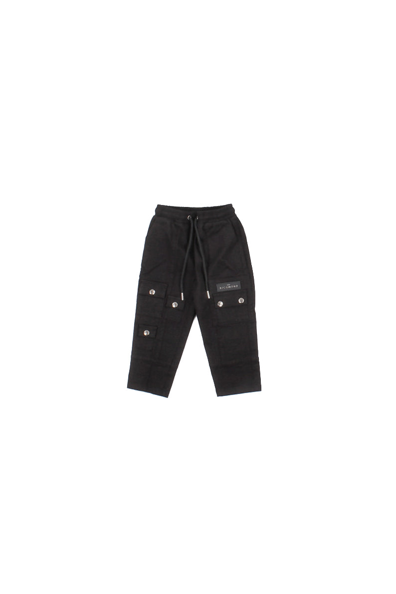 JOHN RICHMOND Bambino Pantalone RBA25148PA BLACK Cargo rajko Nero