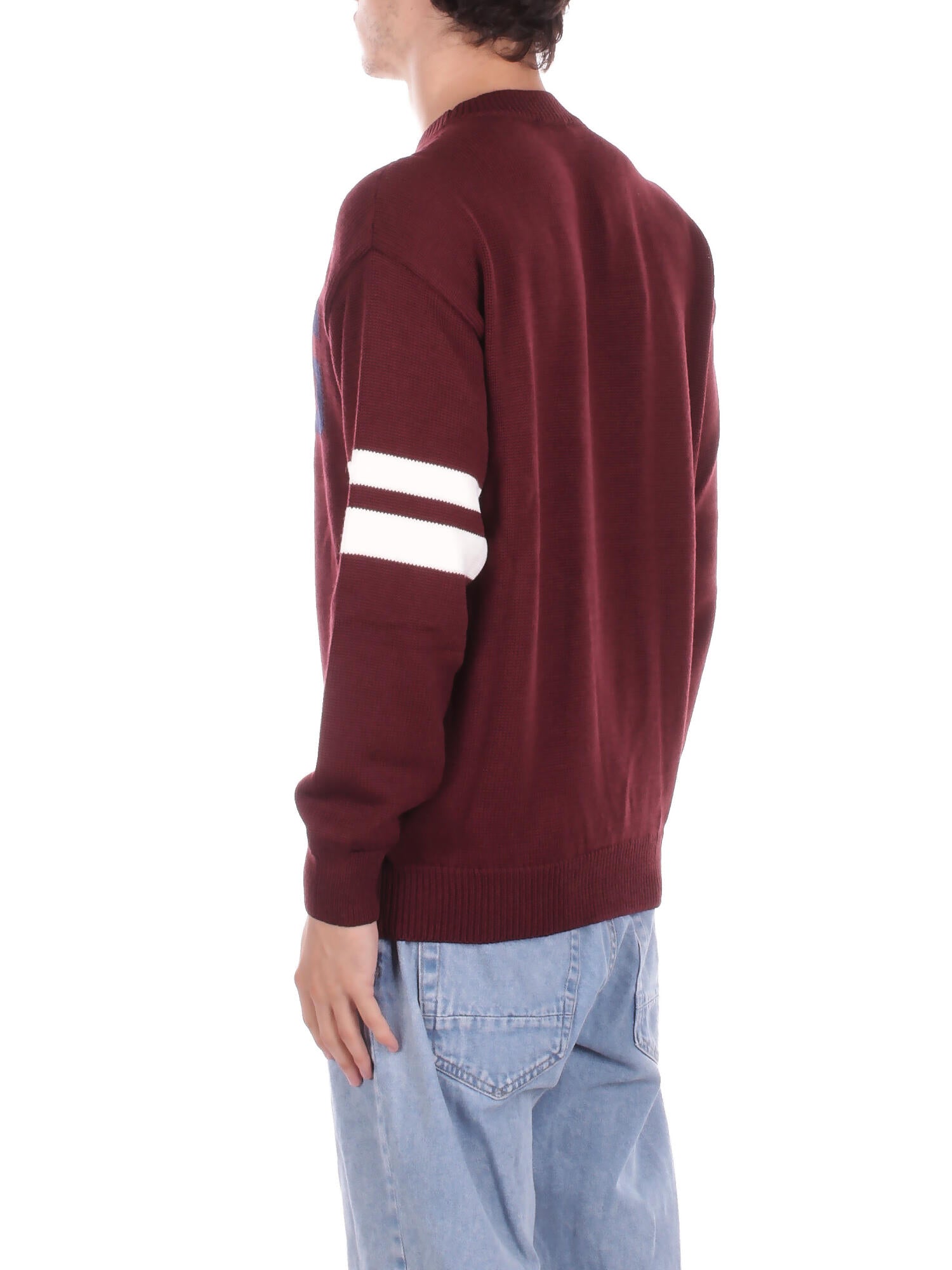 GCDS Uomo Maglia B2XM1506I5 49 Logo reg sweater Burgundi